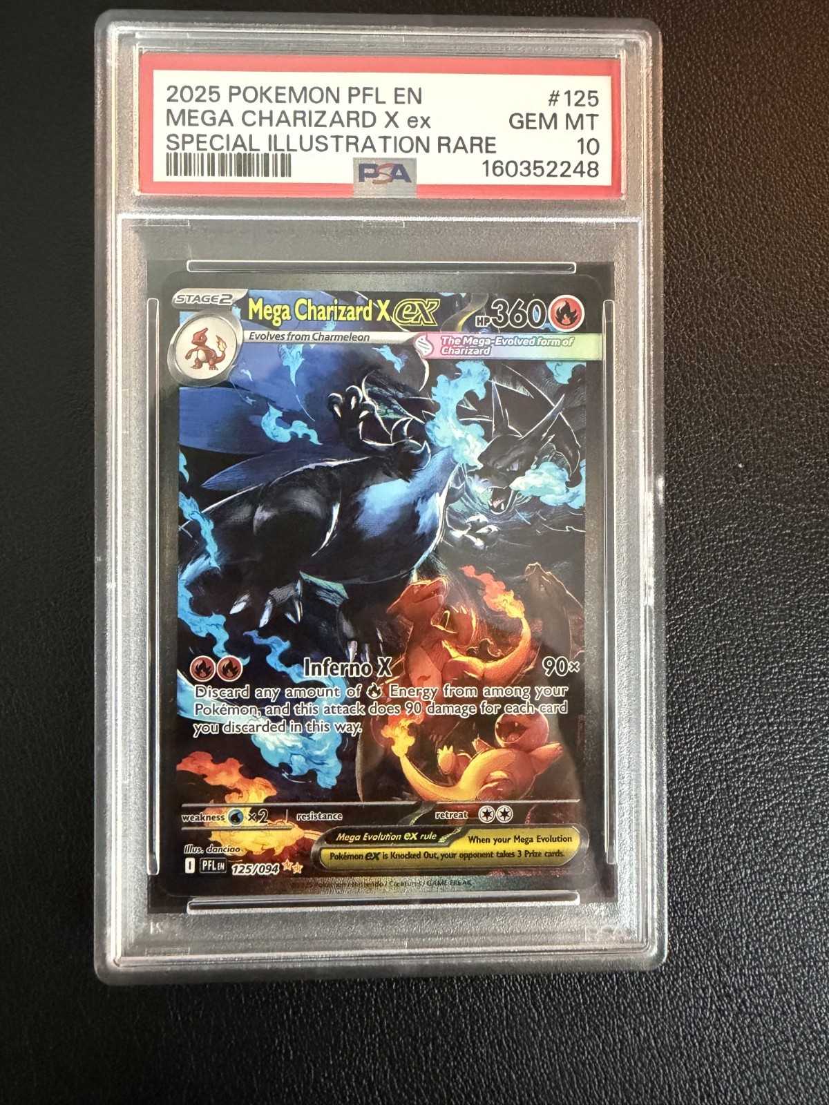 Pokemon 2025 Mega Charizard X ex 125/094 SIR Phantasmal Flames GEM MINT PSA 10 Pokemon 2025 Mega Charizard X ex 125/094 SIR Phantasmal Flames GEM MINT PSA 10