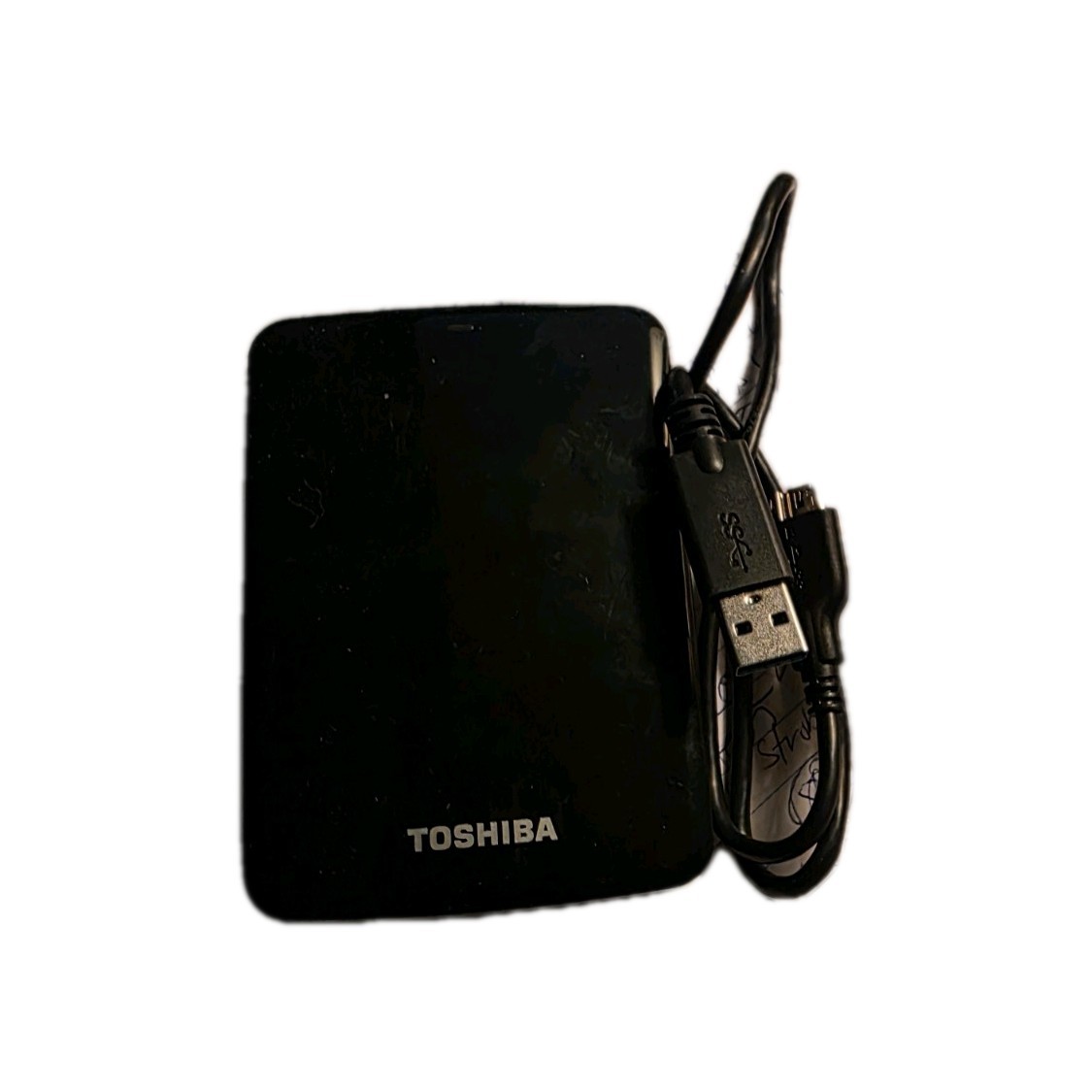 Toshiba 500 GB Canvio Black With White Accents 3.0 USB External Hard Drive