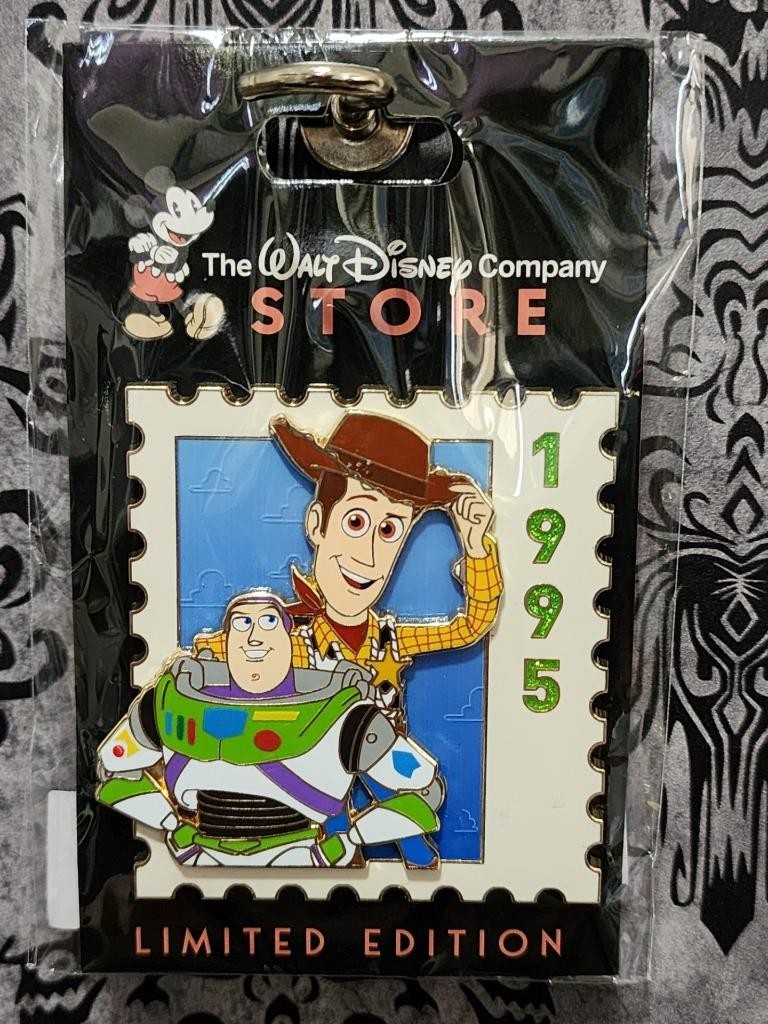 DEC WDCS D23 2026 Pixar Stamp Buzz Woody Toy Story 1995 LE Disney Pin