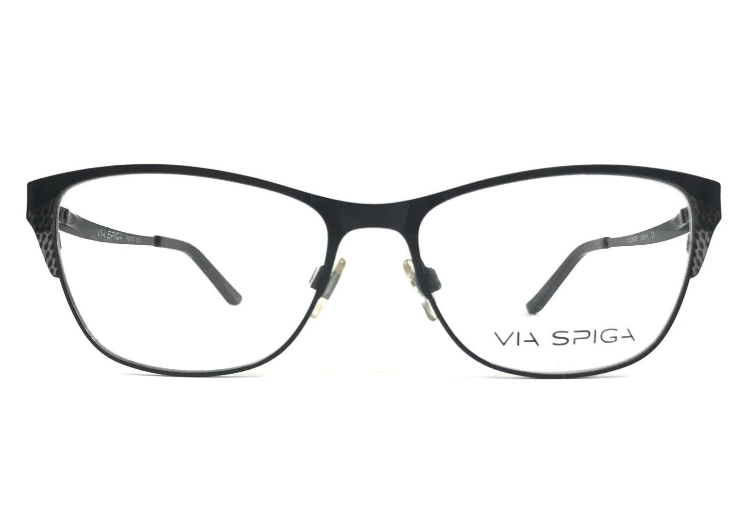 Via Spiga Eyeglasses Frames ZYLOWARE Agata 500 Black Cat Eye Full Rim 51-15-135