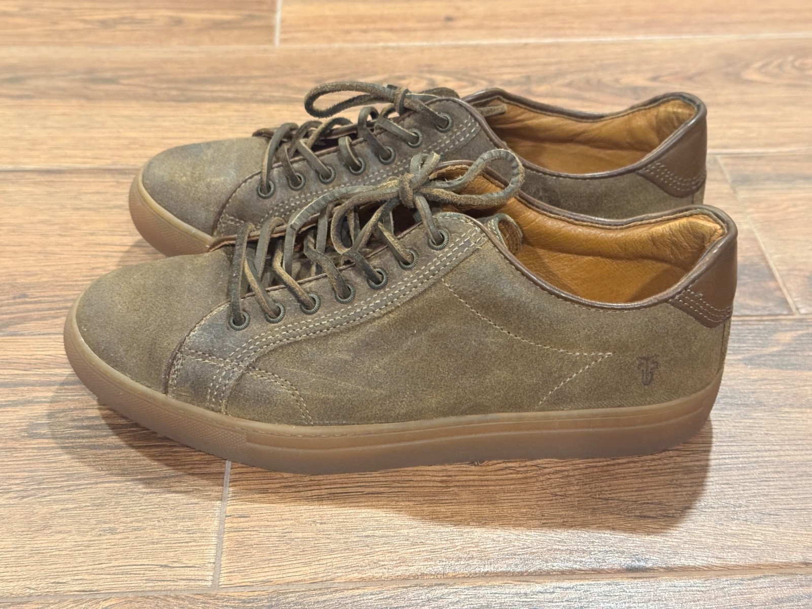 Frye Men\'s Walker Low Lace Up Brown Nubuck Leather Size 8 M Made in USA Frye Men\'s Walker Low Lace Up Brown Nubuck Leather Size 8 M Made in USA