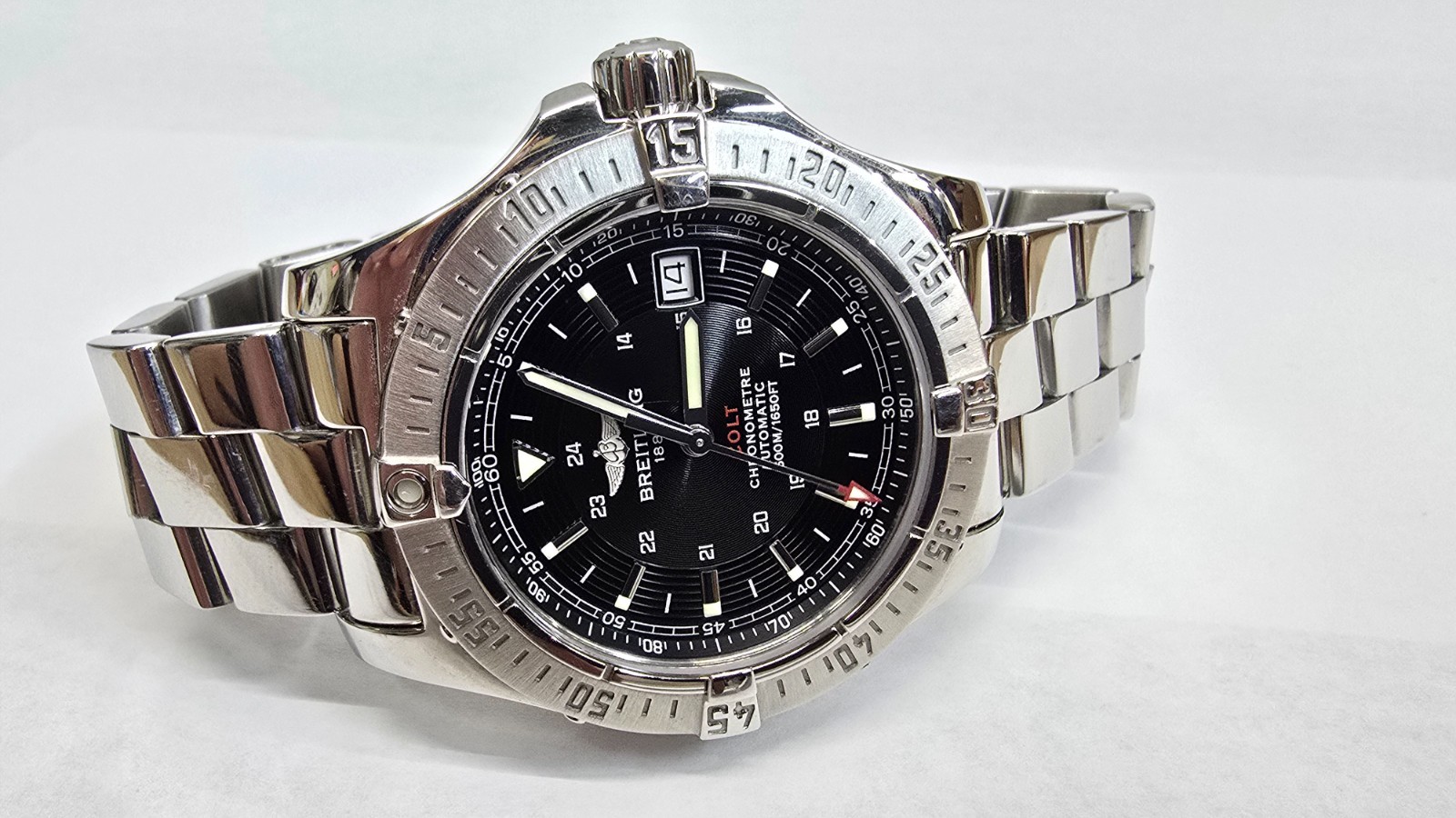 Breitling Colt A17380 41mm Black Dial Stainless Steel Bracelet Men's Watch
