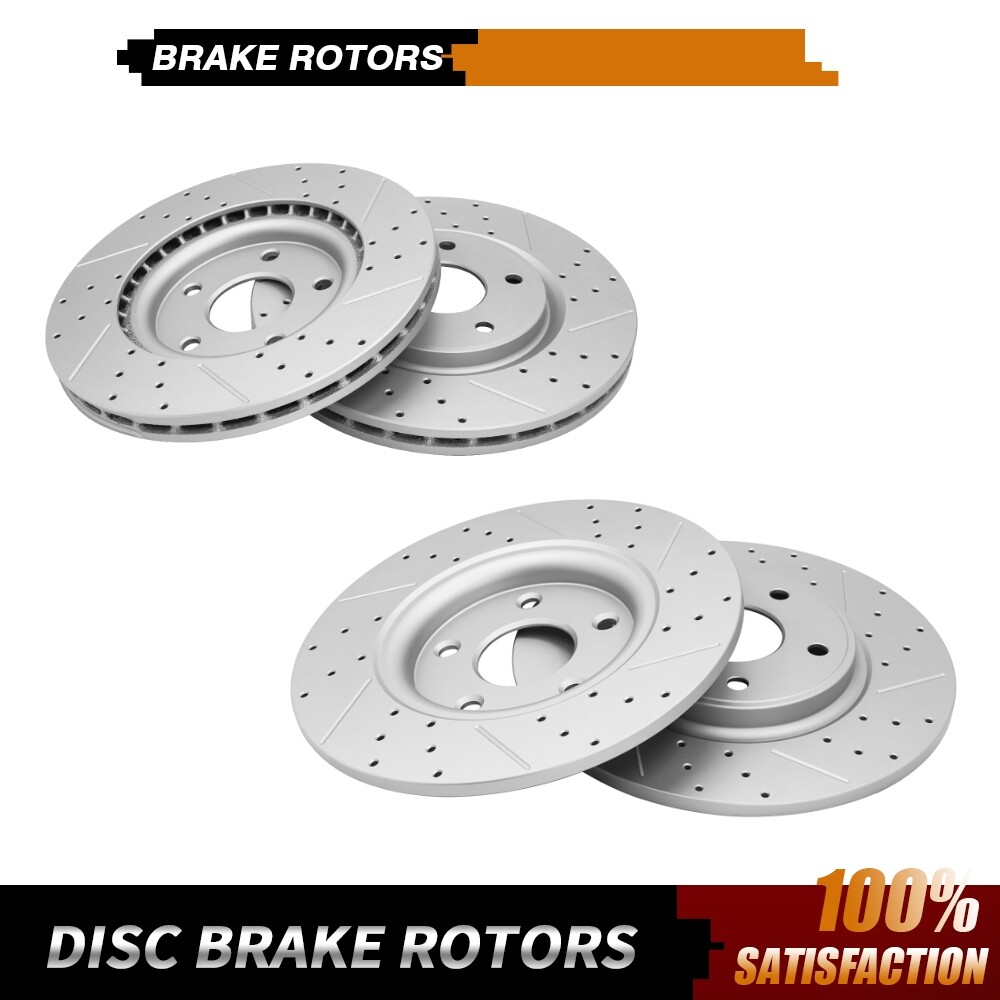 330mm Front & Rear 328mm Brake Rotors for 2012 13-19 Dodge Grand Caravan Journey