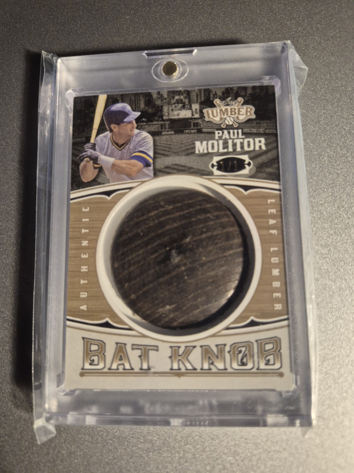 2024 Leaf Lumber Paul Molitor Bat Knob 1/1 2024 Leaf Lumber Paul Molitor Bat Knob 1/1