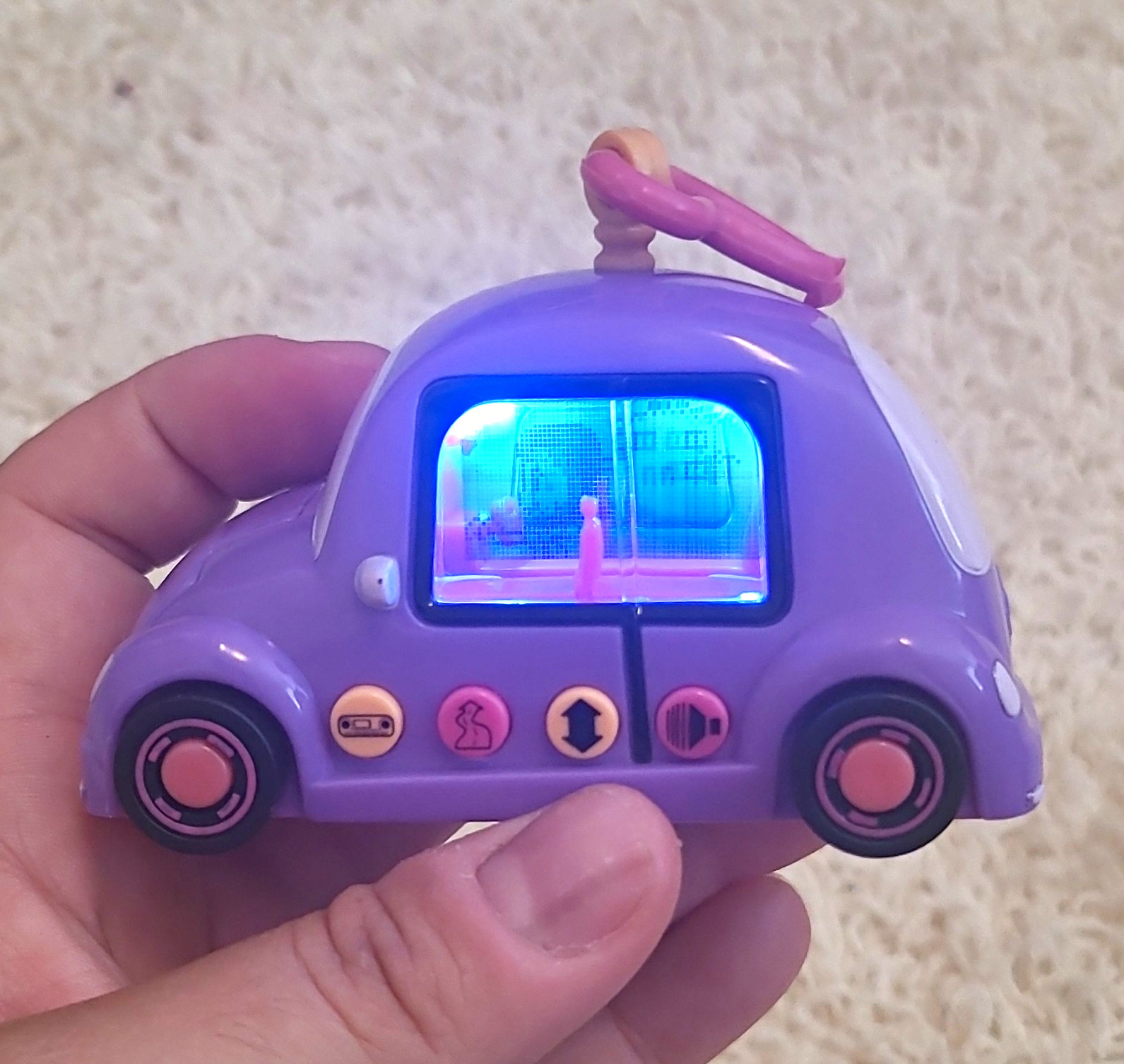 Vintage 2005 Mattel Pixel Chix Road Trippin Purple Car Handheld - TESTED WORKING