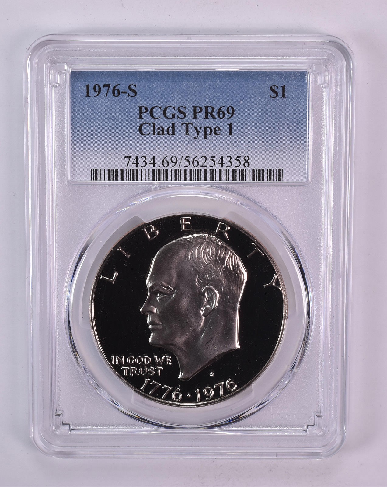 1976-S Eisenhower $1 Type 1 Clad PR69 PCGS Blue Label 1976-S Eisenhower $1 Type 1 Clad PR69 PCGS Blue Label