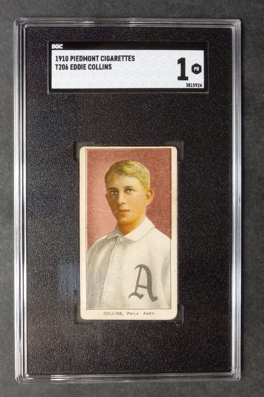 1909-11 T206 - Eddie Collins - HOF - Piedmont 350 - SGC 1 PR