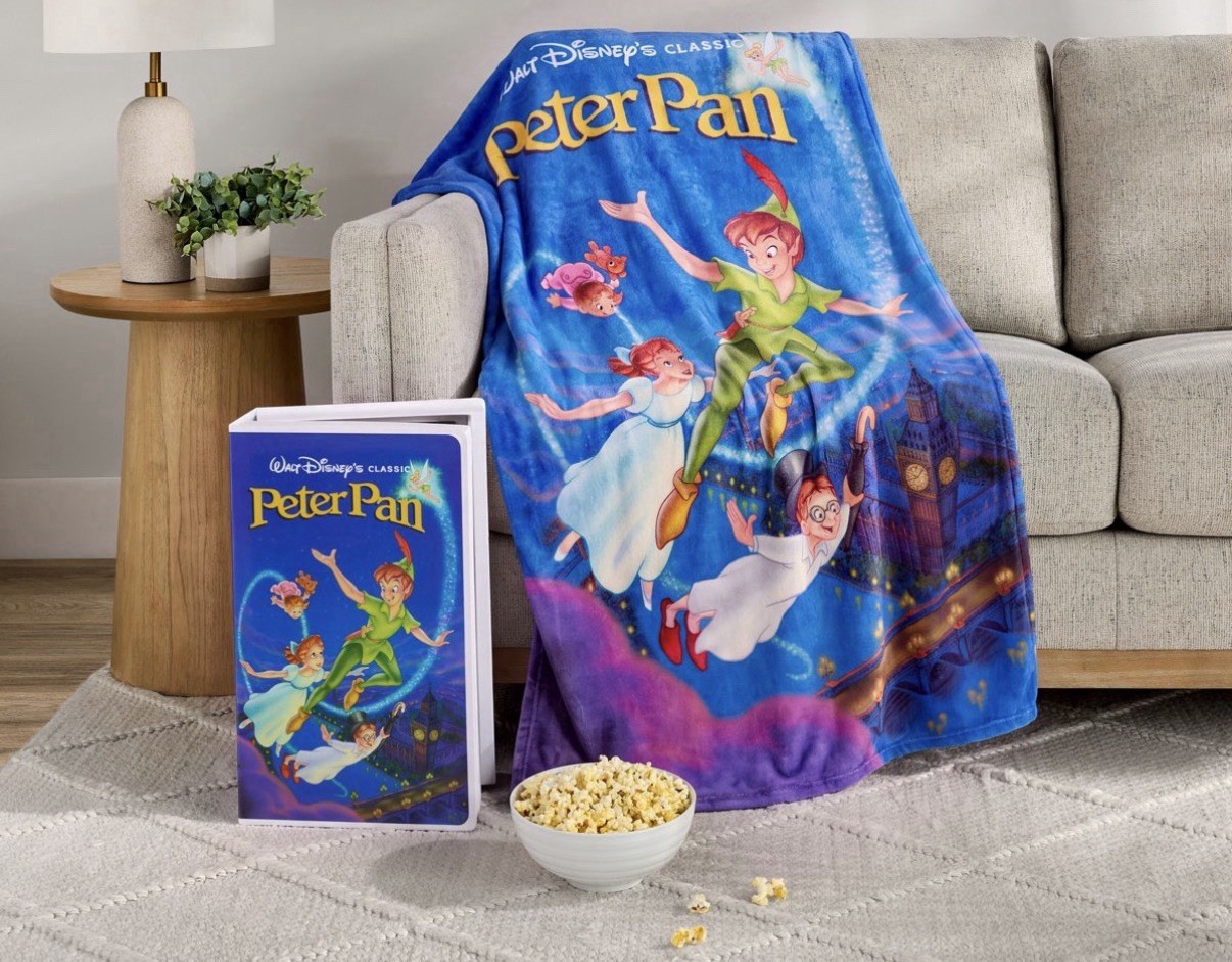 Disney Peter Pan VHS Boxed Silk Touch Throw Blanket 50 Disney Peter Pan VHS Boxed Silk Touch Throw Blanket 50