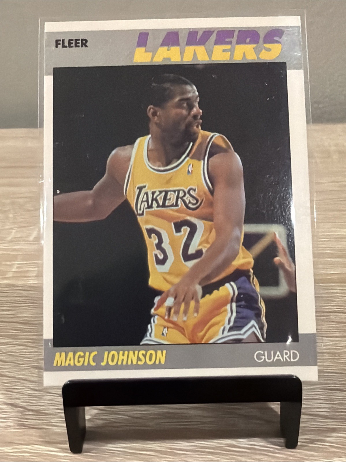 1987-88 Fleer Basketball Magic Johnson #56 Los Angeles Lakers HOF Vintage Card