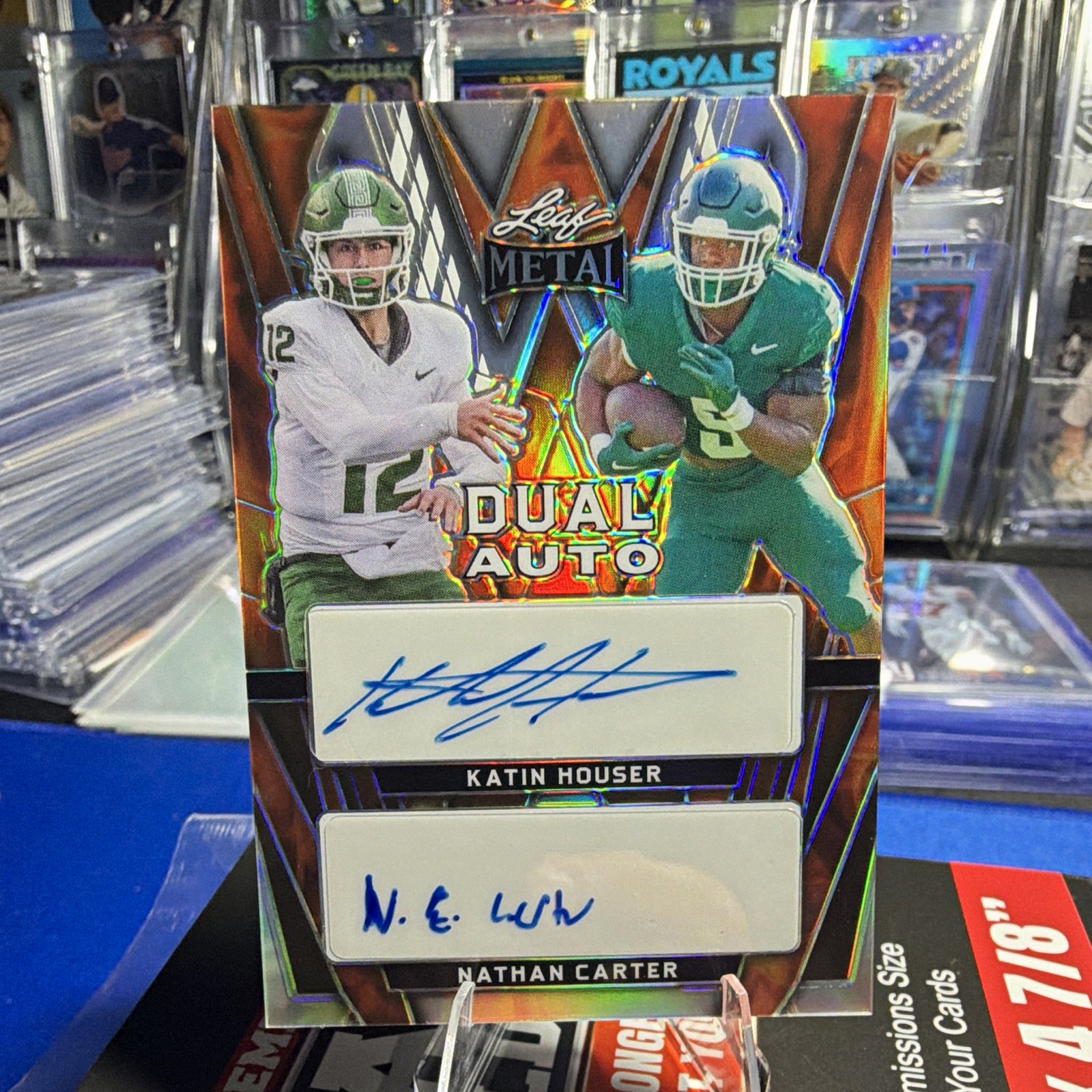 Leaf 2024 Metal Dual Autographs Fire Prismatic Houser/Carter #DA-15 /9 Leaf 2024 Metal Dual Autographs Fire Prismatic Houser/Carter #DA-15 /9