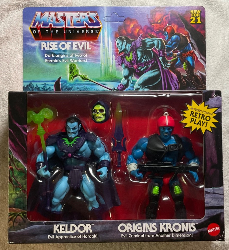 NEW- MASTERS OF THE UNIVERSE Rise of Evil Keldor & Origins Kronis Action Figures NEW- MASTERS OF THE UNIVERSE Rise of Evil Keldor & Origins Kronis Action Figures