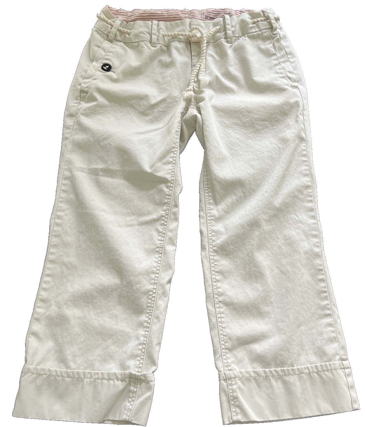 Anthropologie G1 SailorGoods Nautical Crop Pants Women\'s Coastal 26x20 Cotton Anthropologie G1 SailorGoods Nautical Crop Pants Women\'s Coastal 26x20 Cotton