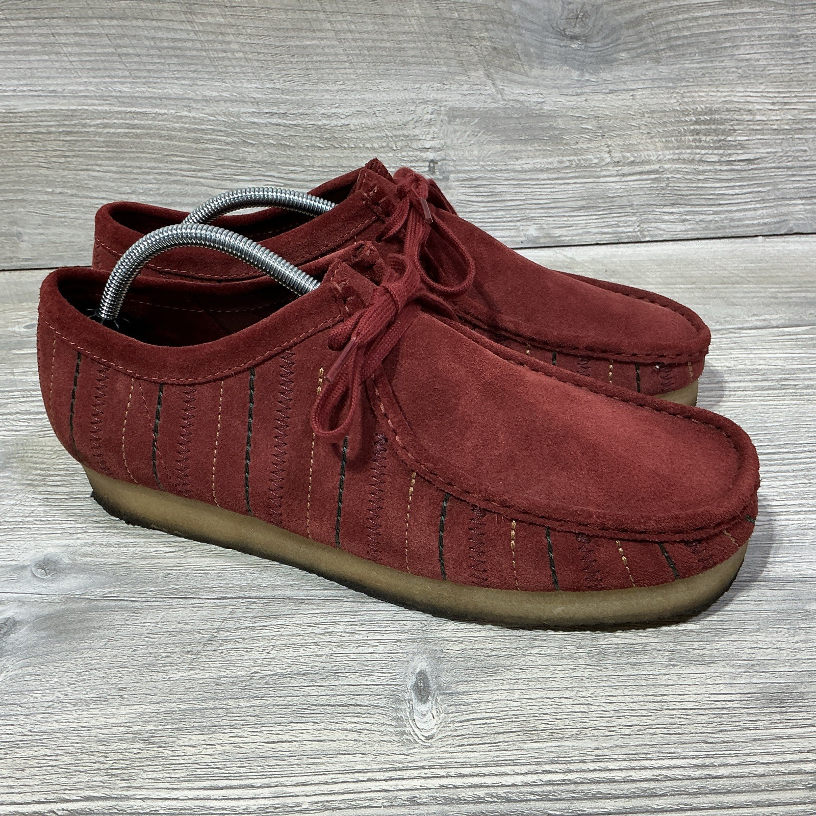 Clarks Originals Wallabies Men’s Shoes Size 10.5 M Burgundy Combi Suede