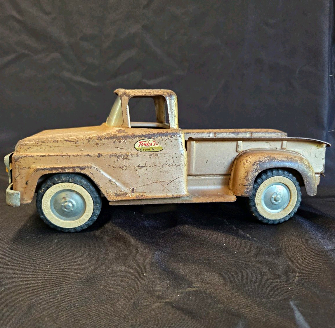 Tonka Vintage Pressed Steel Pickup Truck Toy Brown Step Side Mound Minnesota