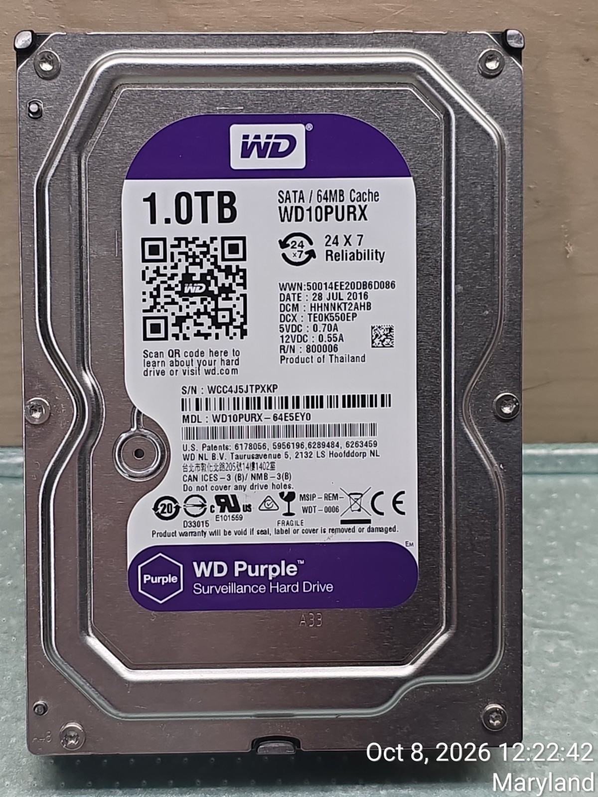 Western Digital Purple 1TB 3.5 Western Digital Purple 1TB 3.5