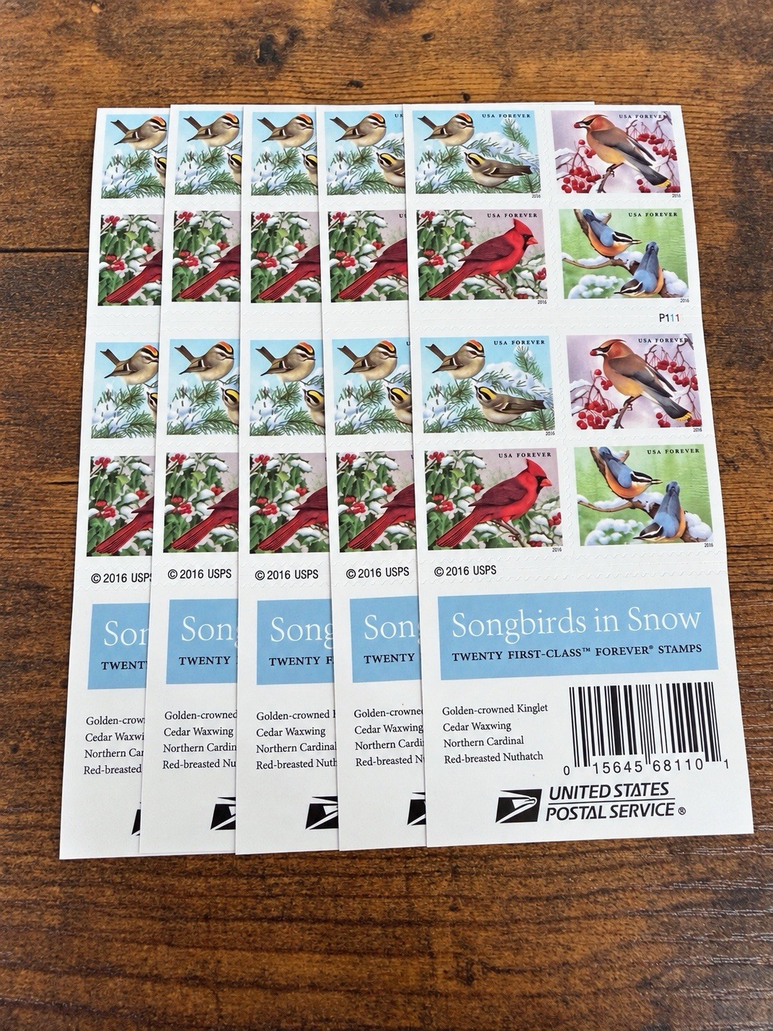 Genuine USPS Forever Stamps – Songbirds – 5 Sheets of 20 – 100 Stamps Genuine USPS Forever Stamps – Songbirds – 5 Sheets of 20 – 100 Stamps