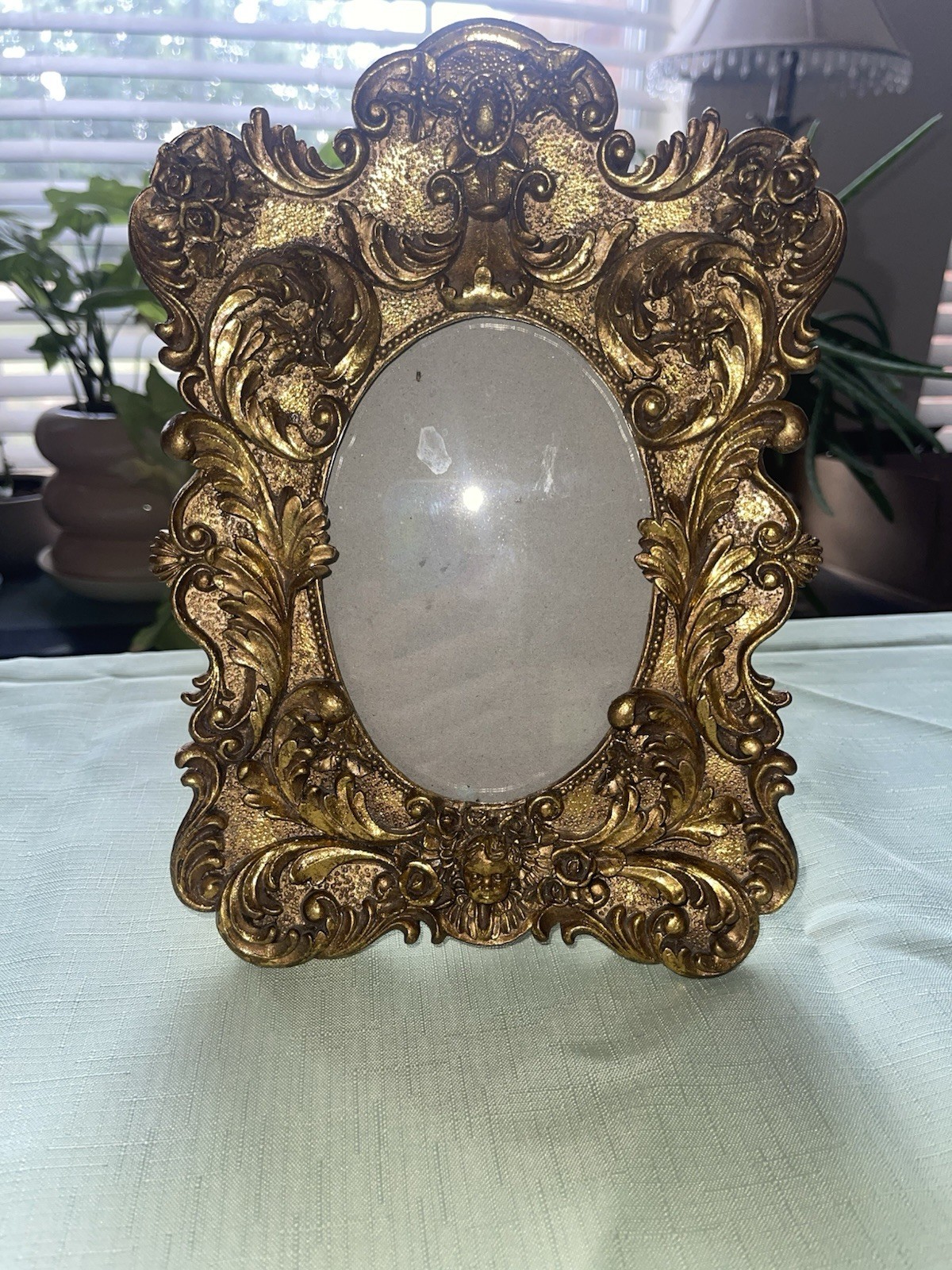 Vtg 2001 Brother Sister Design Studio Gold Ornate Rococo Cherub Frame 8\