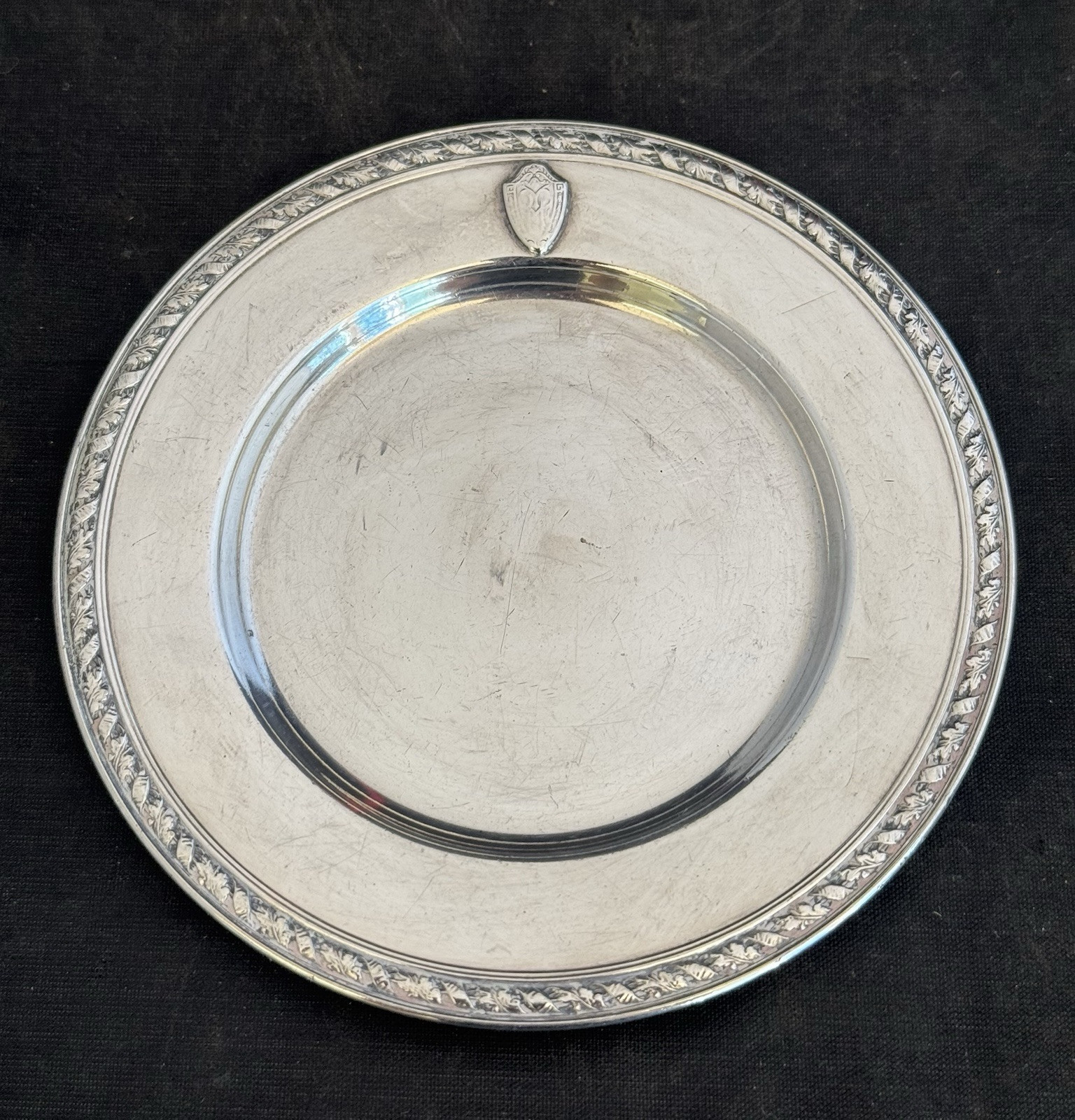 Mark Hopkins 1926 Gorham Antique EP Silverplated Small Change Dish D 4”