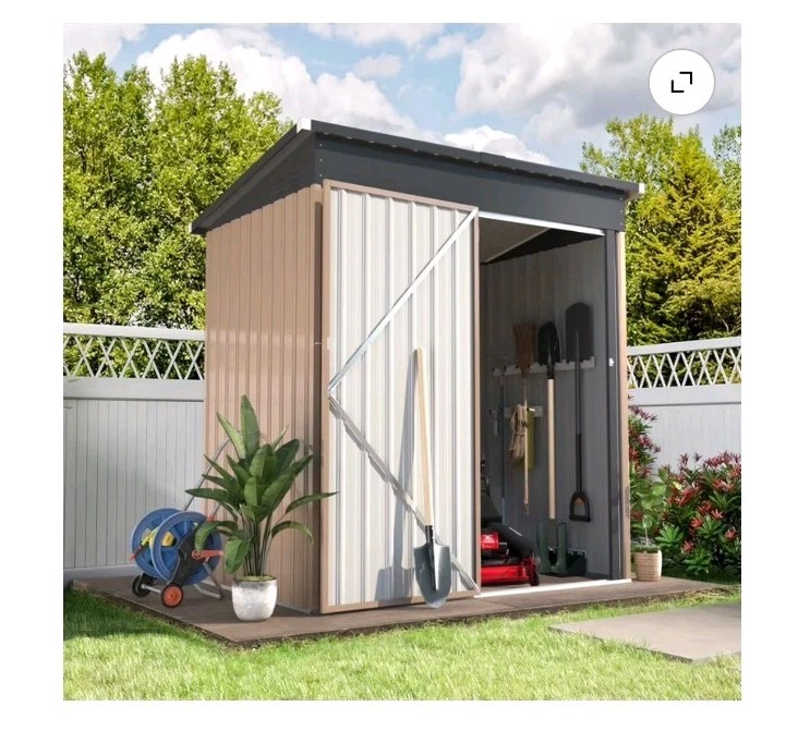 3\' x 5\' Outdoor Metal Storage Shed, Heavy Duty Garden Tool Shed with 3\' x 5\' Outdoor Metal Storage Shed, Heavy Duty Garden Tool Shed with