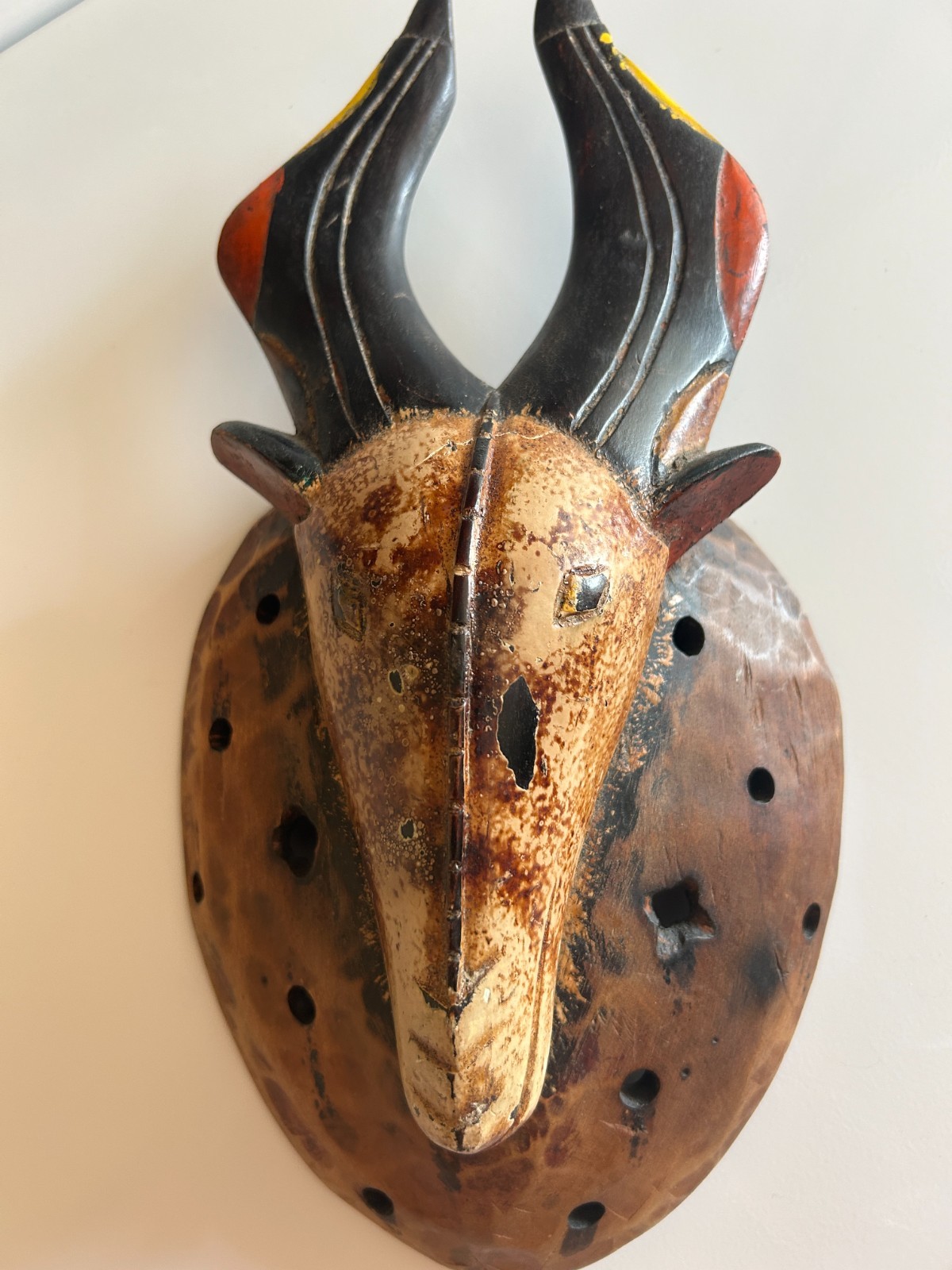 African Wood Mask– Antelope Spirit 12x9 inches, Fertility & Connection to Earth African Wood Mask– Antelope Spirit 12x9 inches, Fertility & Connection to Earth