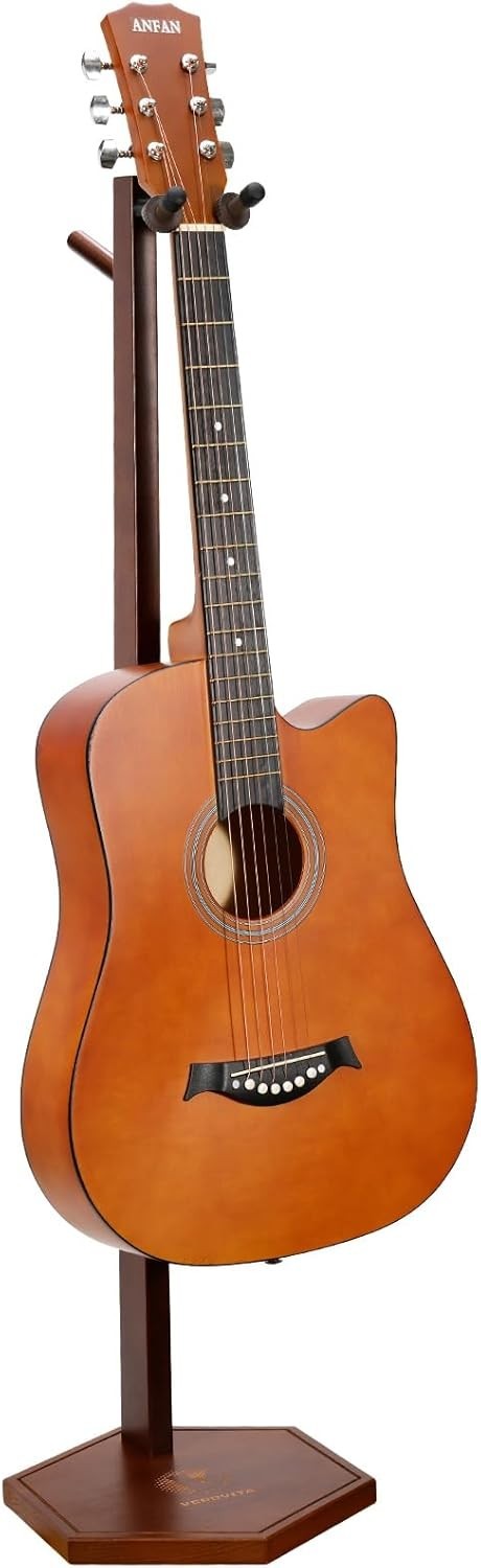 Guitar Stand, Handcrafted Solid Beech Wood Floor Stand with Hanger - Single Guit Guitar Stand, Handcrafted Solid Beech Wood Floor Stand with Hanger - Single Guit