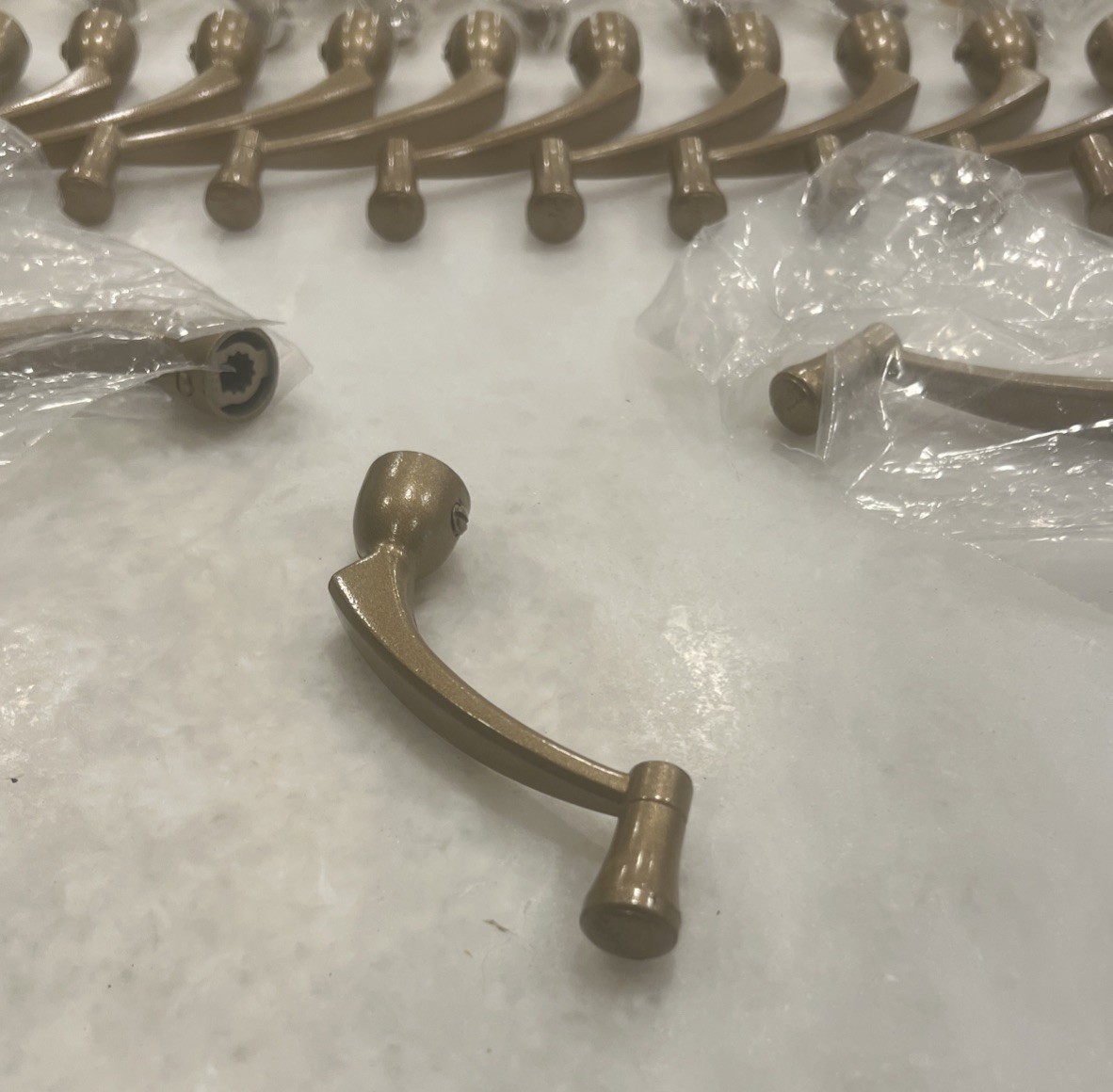 Vintage PELLA Window Crank Handles  X 429 Bronze Gold EACH 7138 w/ Set Screw NOS