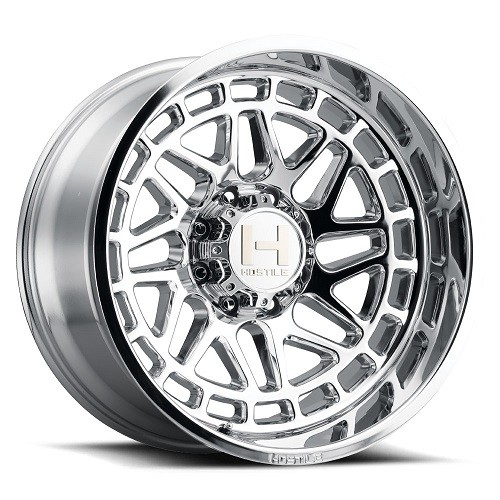 20x10 Hostile H122 Reaper Armor Plated (Chrome) Wheels 5x5.5 (-19mm) Set of 4