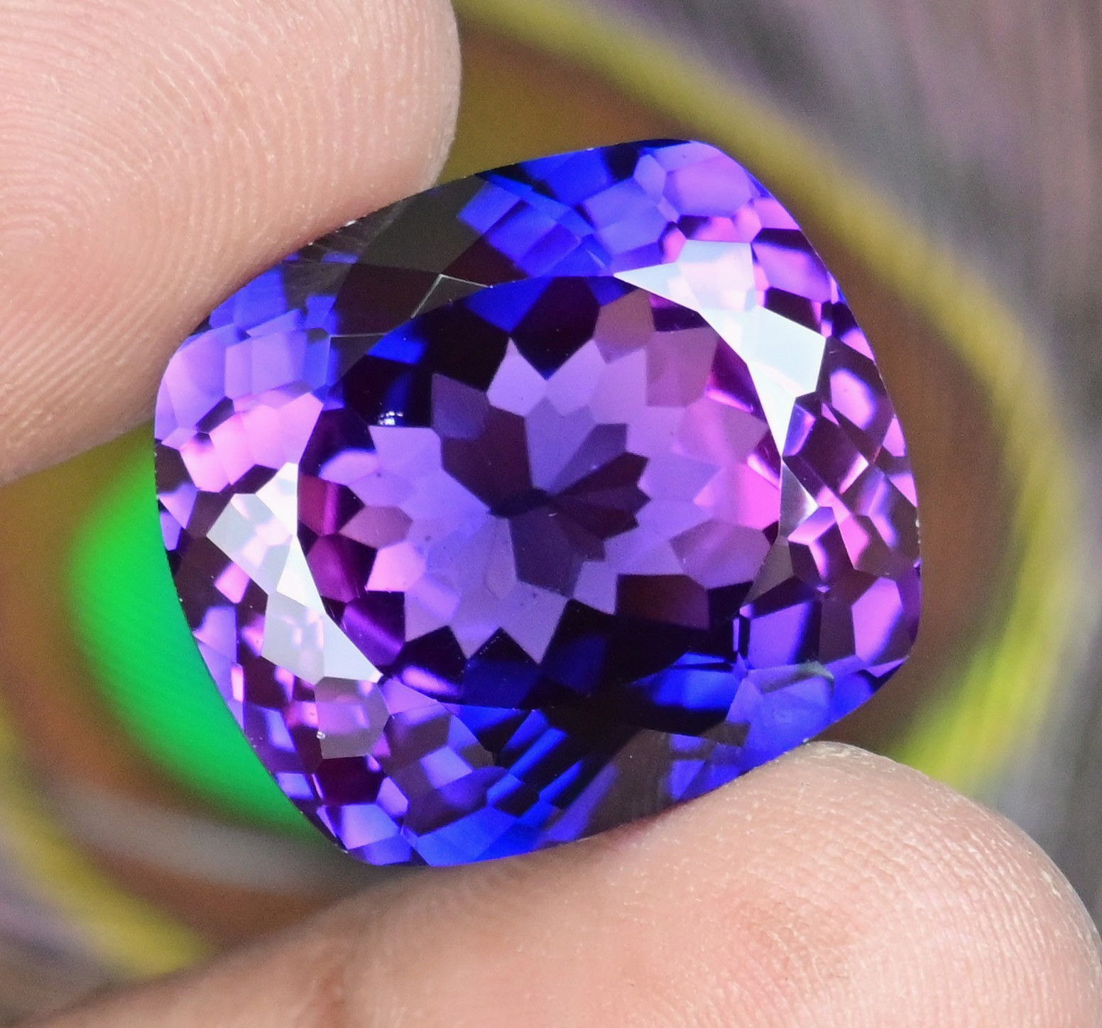 46.95 Ct Natural Montana Purple-Blue Sapphire Certified Flawless Loose Gemstone