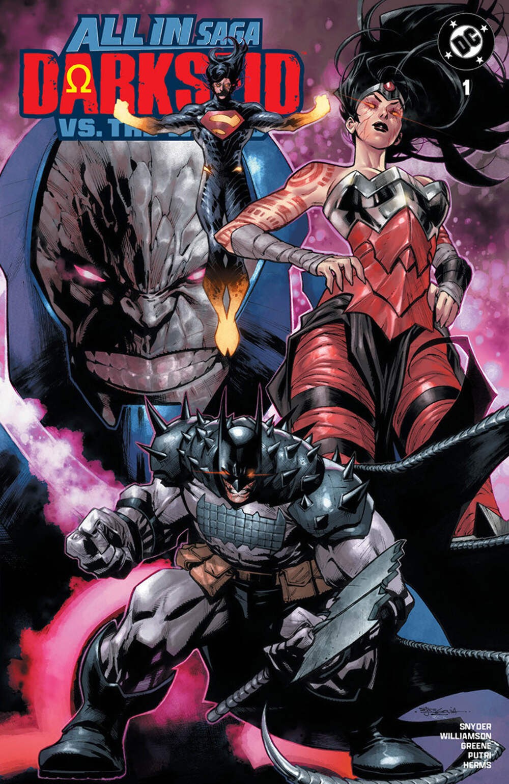 DC ALL IN SAGA: DARKSEID VS. THE WORLD #1 STEPHEN SEGOVIA EXCLUSIVE VAR (10/28/2