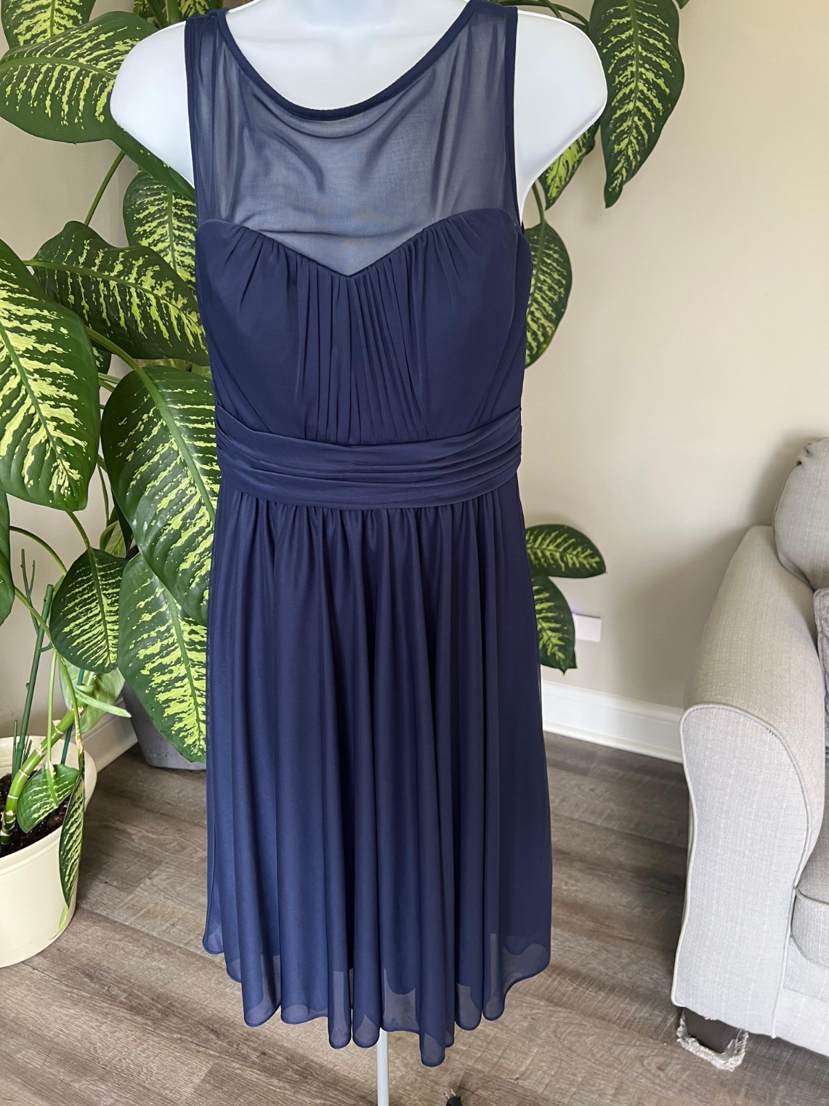 EUC Women\'s Sz 6 David\'s Bridal Royal Blue Dress #531 EUC Women\'s Sz 6 David\'s Bridal Royal Blue Dress #531