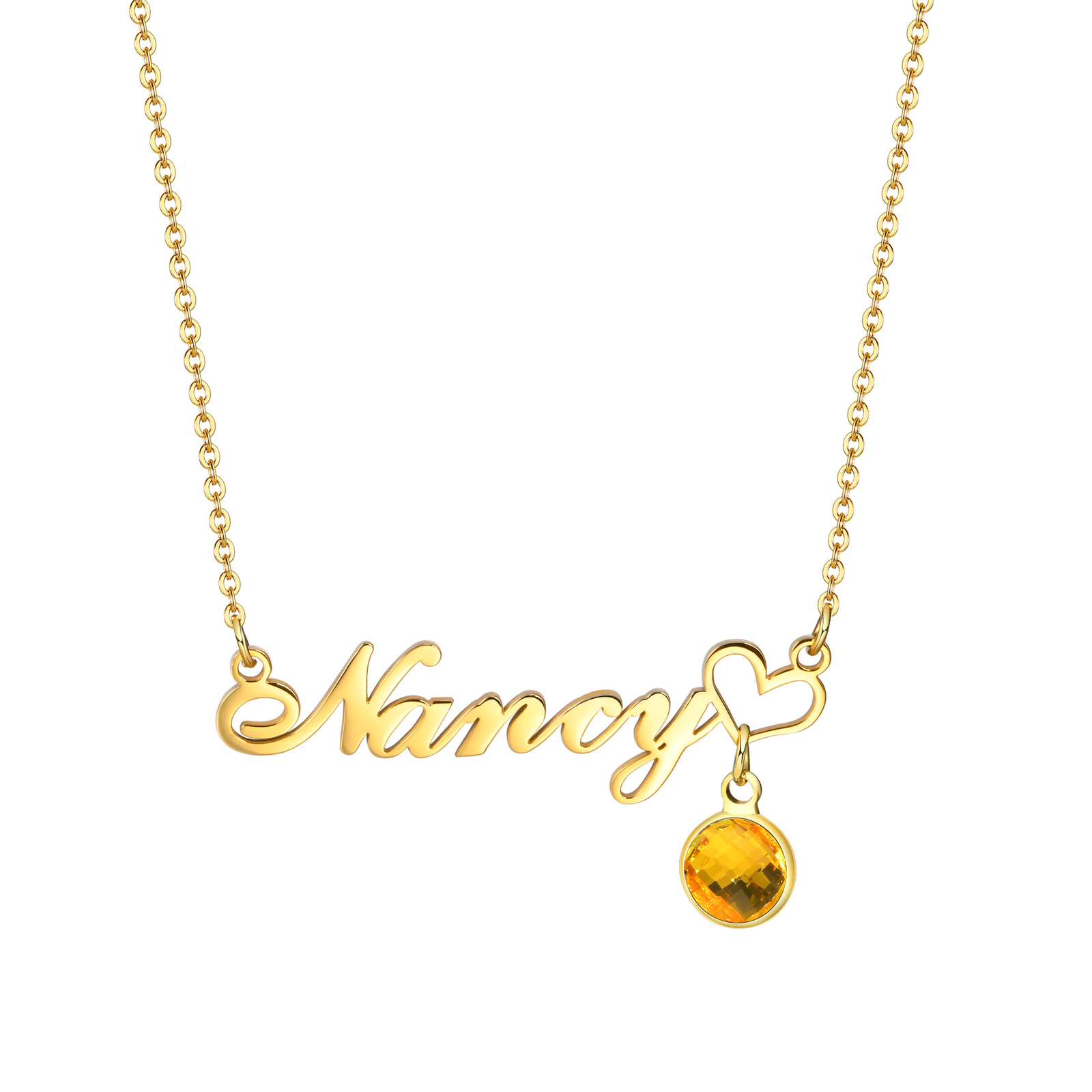 Vnox Personalized Name Necklace Custom Birthstone Pendant Stainless Steel Chain Vnox Personalized Name Necklace Custom Birthstone Pendant Stainless Steel Chain