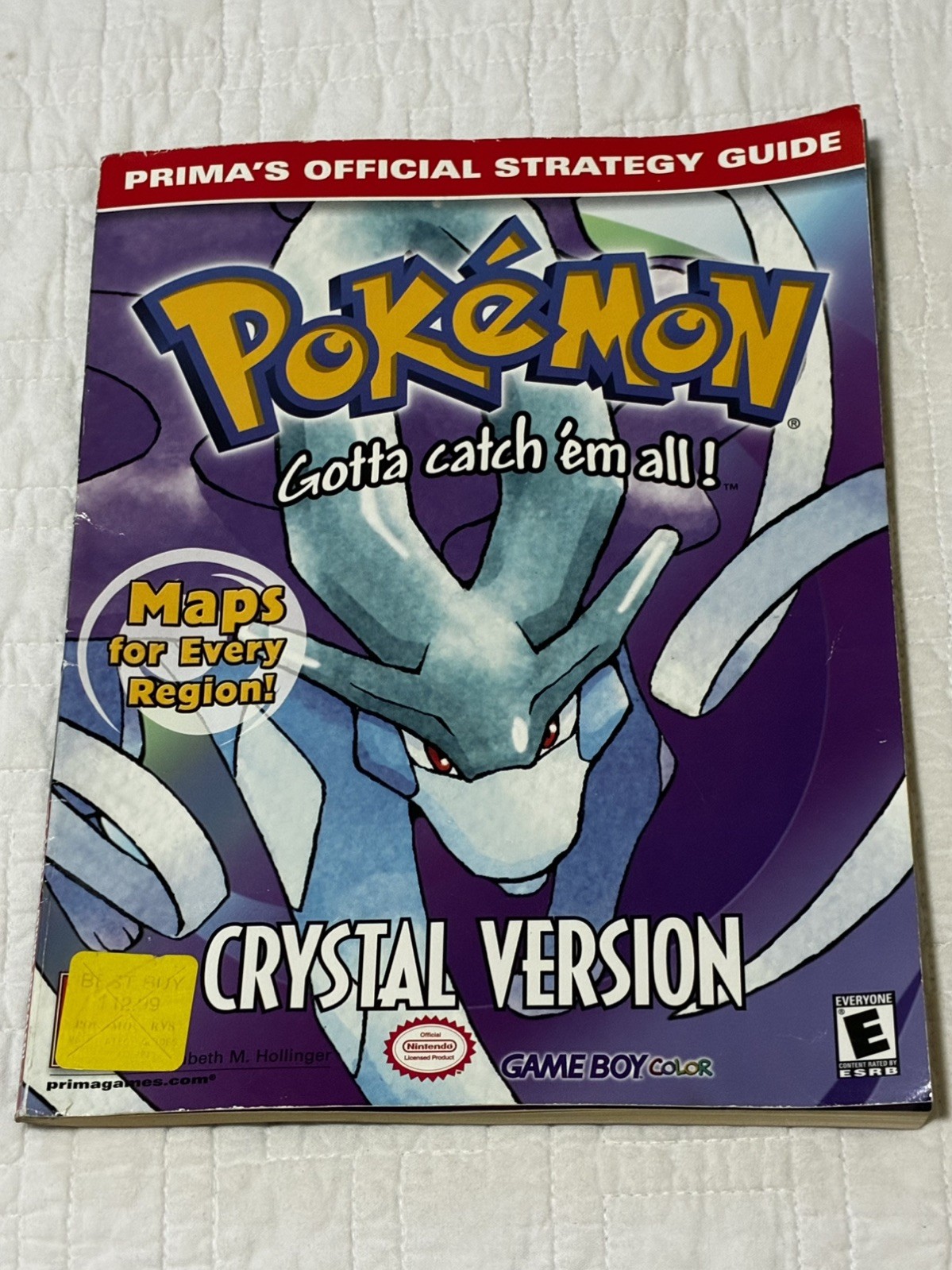 Gameboy Color POKEMON CRYSTAL VERSION Prima\'s Official STRATEGY GUIDE 