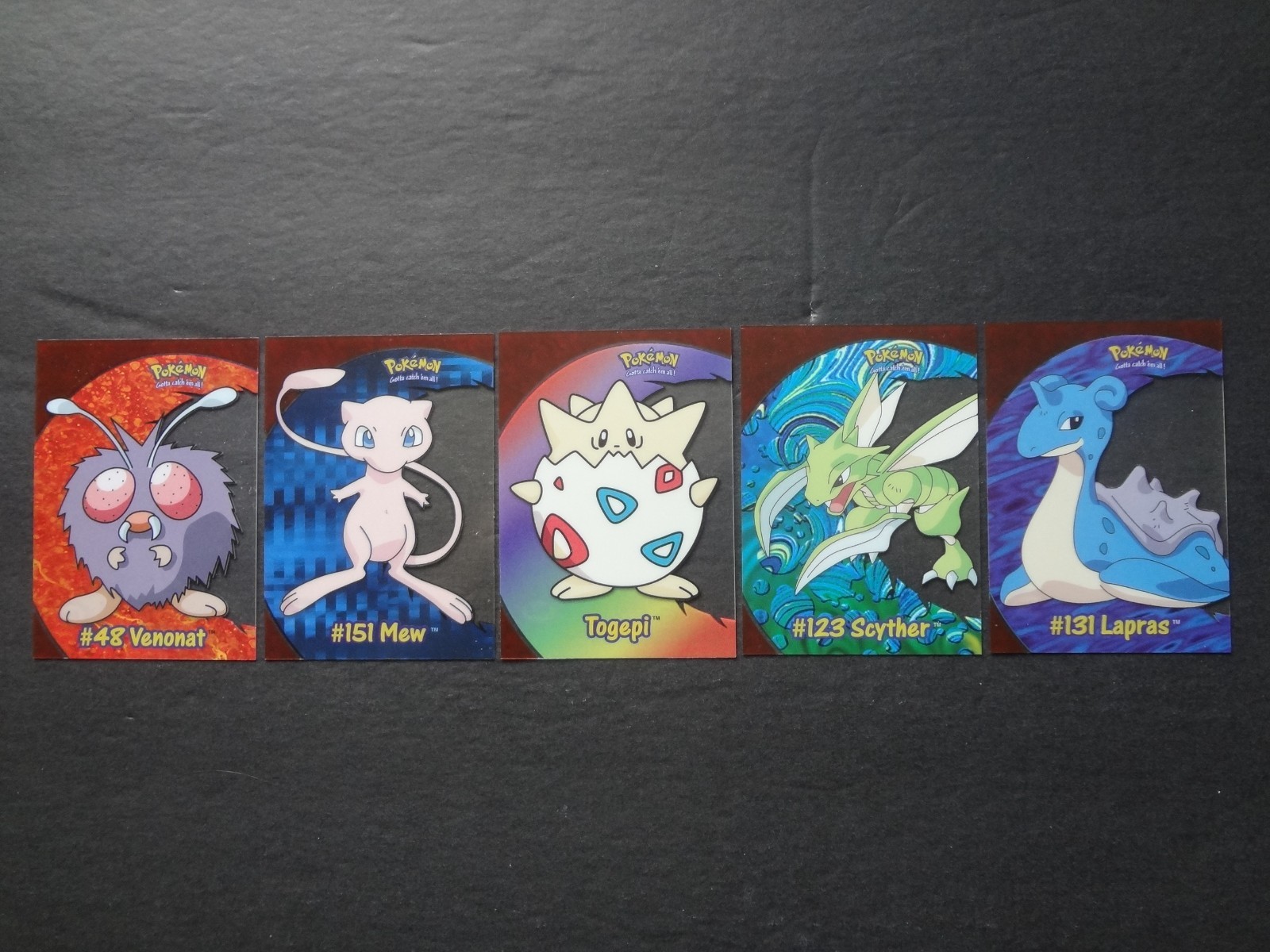 2000 Topps Pokemon TV Animation Clear Series 3 Complete Set PC6-PC10 Mew