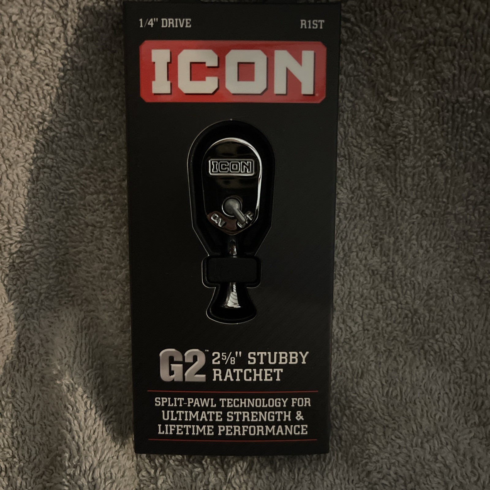 NEW ICON G2 1/4 in. Drive, 2-5/8 in. Stubby Ratchet 70449