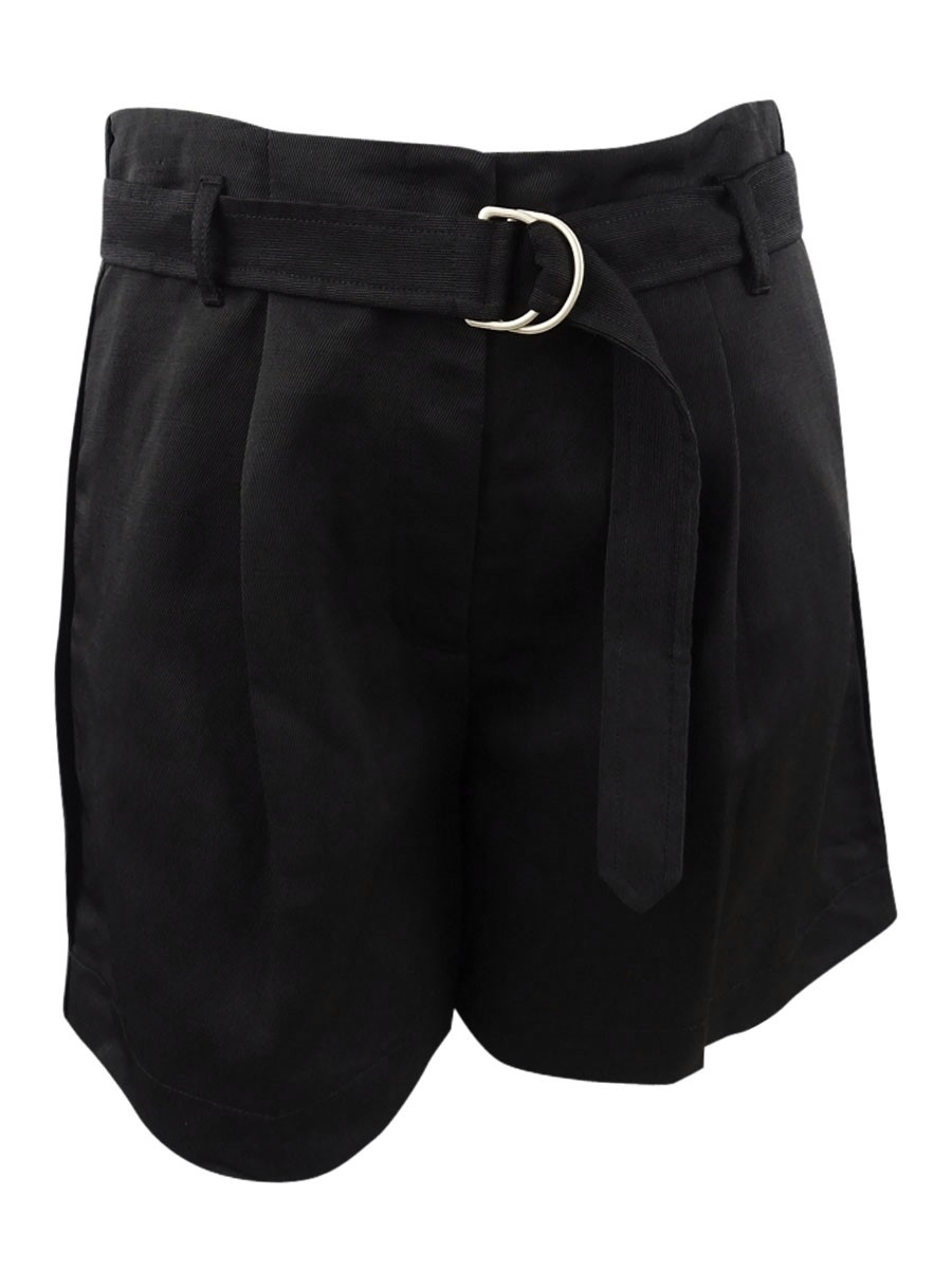 Escada Women\'s Belted Twill Shorts (40, Black) Escada Women\'s Belted Twill Shorts (40, Black)