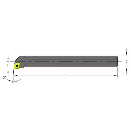 Ultra-Dex Usa 957-000-246 Indexable Boring Bar, S06k Sclcr2, 5 In L, High Speed Ultra-Dex Usa 957-000-246 Indexable Boring Bar, S06k Sclcr2, 5 In L, High Speed