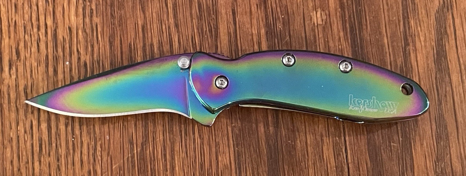 Kershaw 1600VIB Rainbow Finish Stainless Steel Drop Point Pocketknife Multicolor Kershaw 1600VIB Rainbow Finish Stainless Steel Drop Point Pocketknife Multicolor