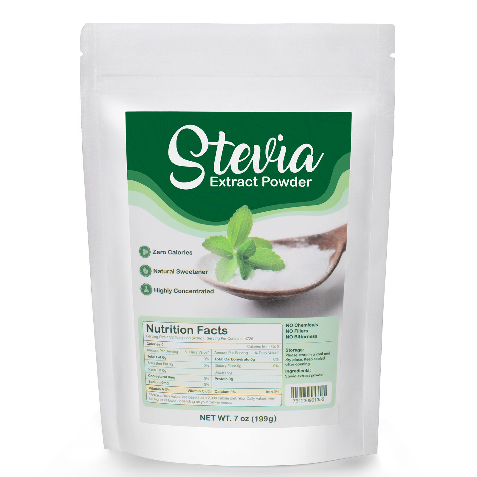 7oz Stevia Powder Premium Pure Nature Extract Sweetener 0 Cal Sugar Substitute 7oz Stevia Powder Premium Pure Nature Extract Sweetener 0 Cal Sugar Substitute