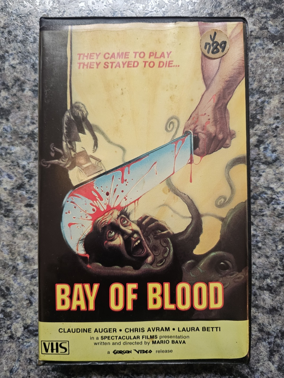 BAY OF BLOOD Mario Bava Original 1971 VHS Video Cult Horror Rare Clamshell Case BAY OF BLOOD Mario Bava Original 1971 VHS Video Cult Horror Rare Clamshell Case