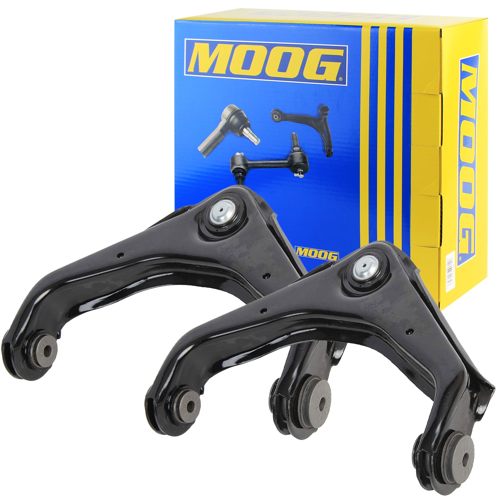 (2) MOOG Front Upper Control Arm + Ball Joint For 1999-2009 Chevy Silverado 2500