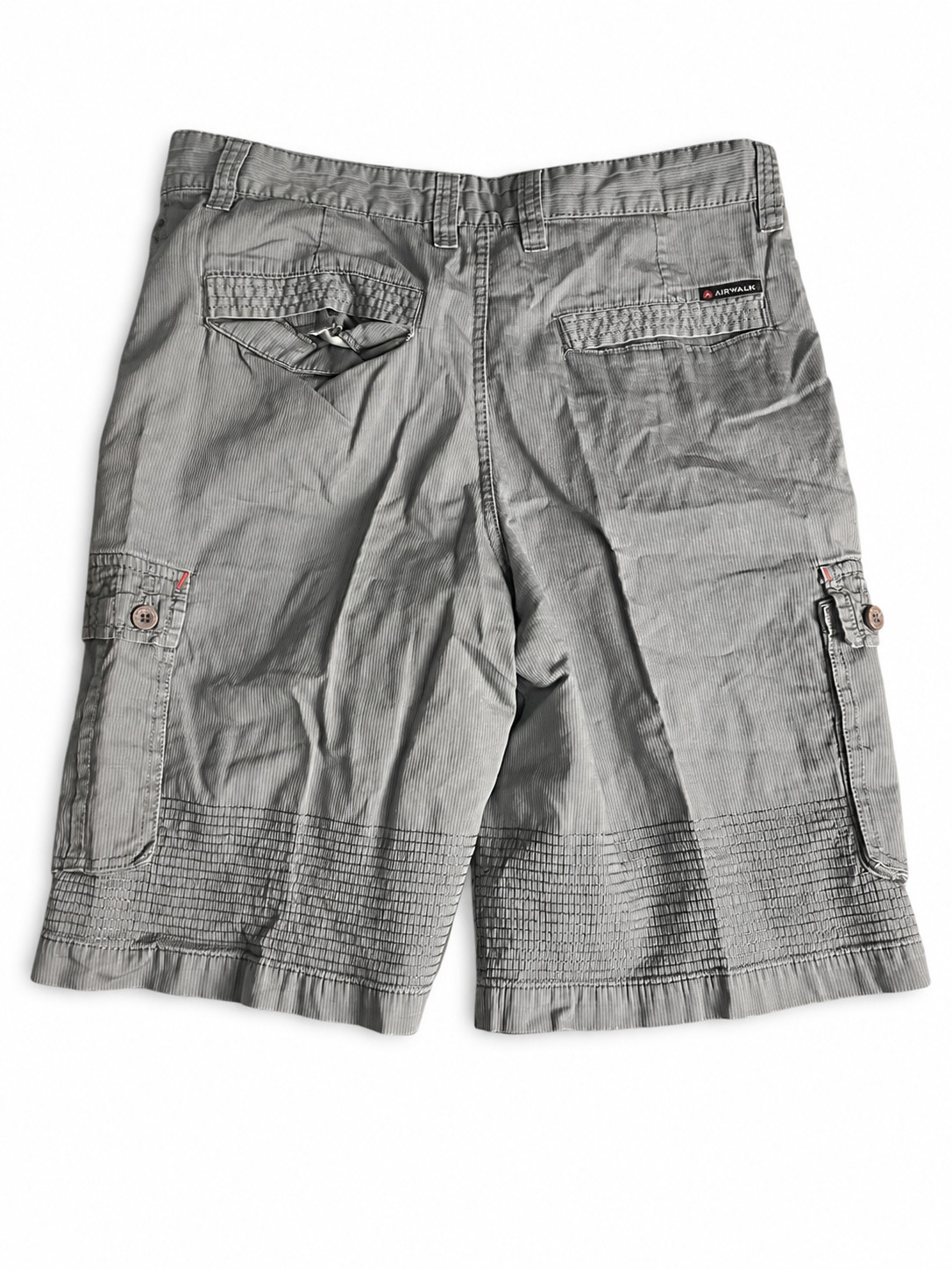 Airwalk Men’s Gray Pinstripe Cargo Shorts Size 32 Skater Utility Pockets Airwalk Men’s Gray Pinstripe Cargo Shorts Size 32 Skater Utility Pockets