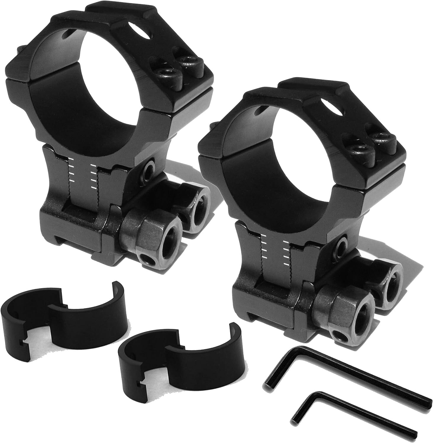 2Pcs Precision Adjustable Center Height 11mm Dovetail Scope Rings 1\