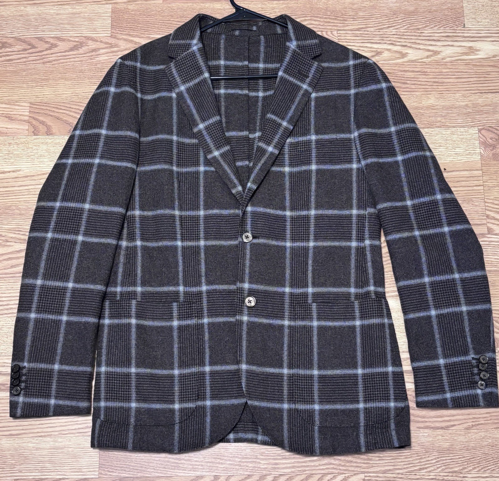 LBM 1911 Blazer Sport Coat Mens 48 IT US 38 Brown Plaid Unstructured Cotton MINT LBM 1911 Blazer Sport Coat Mens 48 IT US 38 Brown Plaid Unstructured Cotton MINT