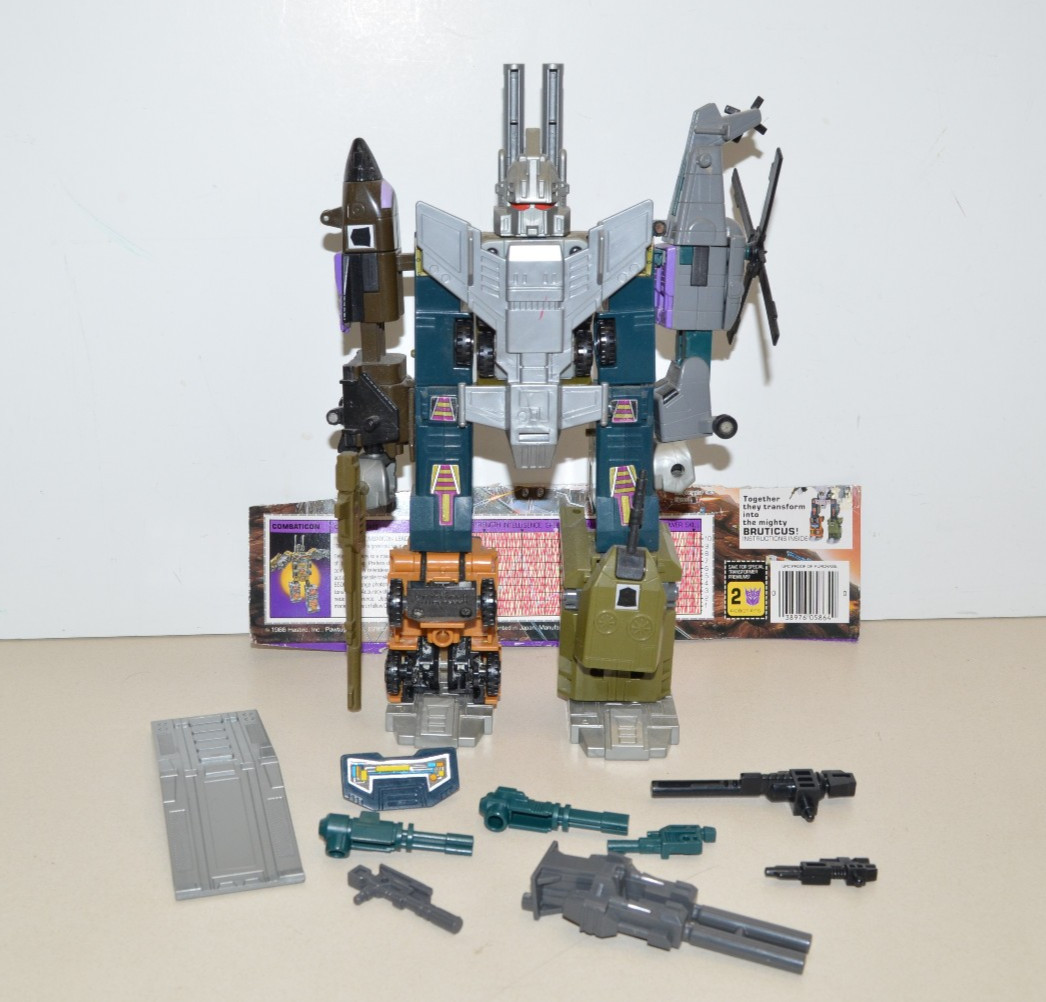 Vintage G1 TRANSFORMERS BRUTICUS Action Figure 1986 Near Complete Combaticons Vintage G1 TRANSFORMERS BRUTICUS Action Figure 1986 Near Complete Combaticons