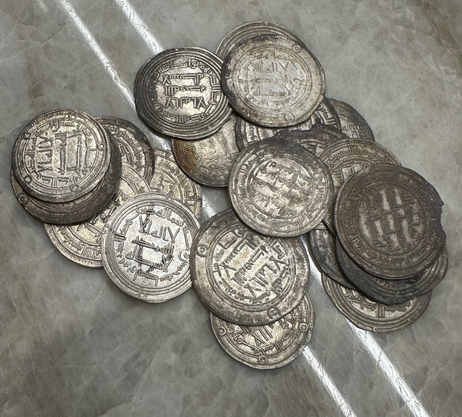 Umayyad Caliphate Dirham Silver Coin Random Date/Mint Ancient Coin 1x Umayyad Caliphate Dirham Silver Coin Random Date/Mint Ancient Coin 1x
