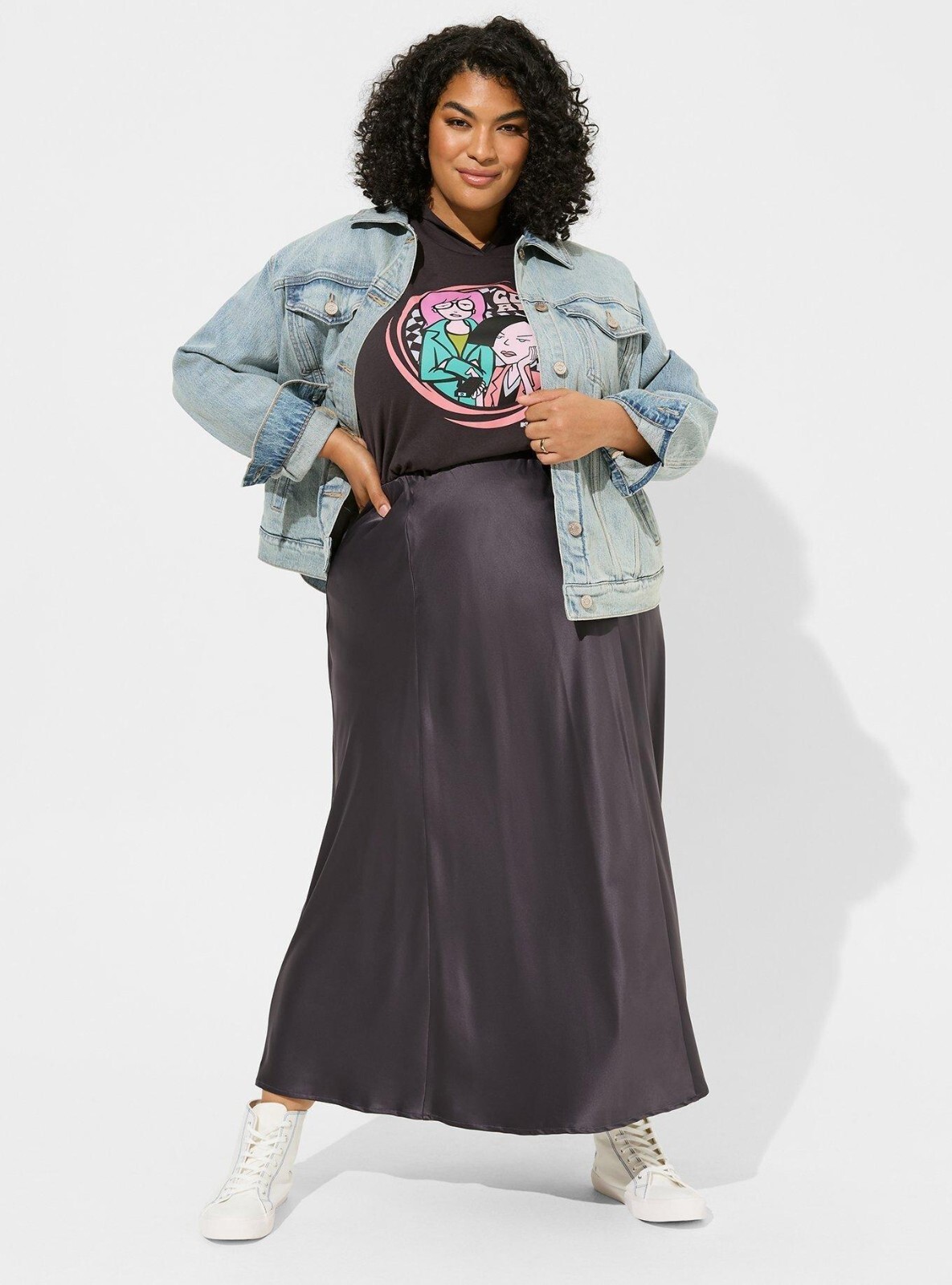 Torrid 2X 2-Piece Stretch Satin Bias Maxi Skirt Set Cowl Neck Tank Periscope NWT Torrid 2X 2-Piece Stretch Satin Bias Maxi Skirt Set Cowl Neck Tank Periscope NWT