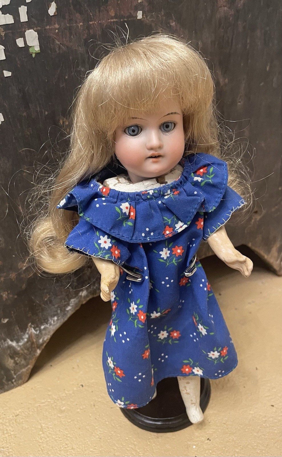 Armand Marseille 390 10” Antique Bisque German Doll Stick Body Armand Marseille 390 10” Antique Bisque German Doll Stick Body