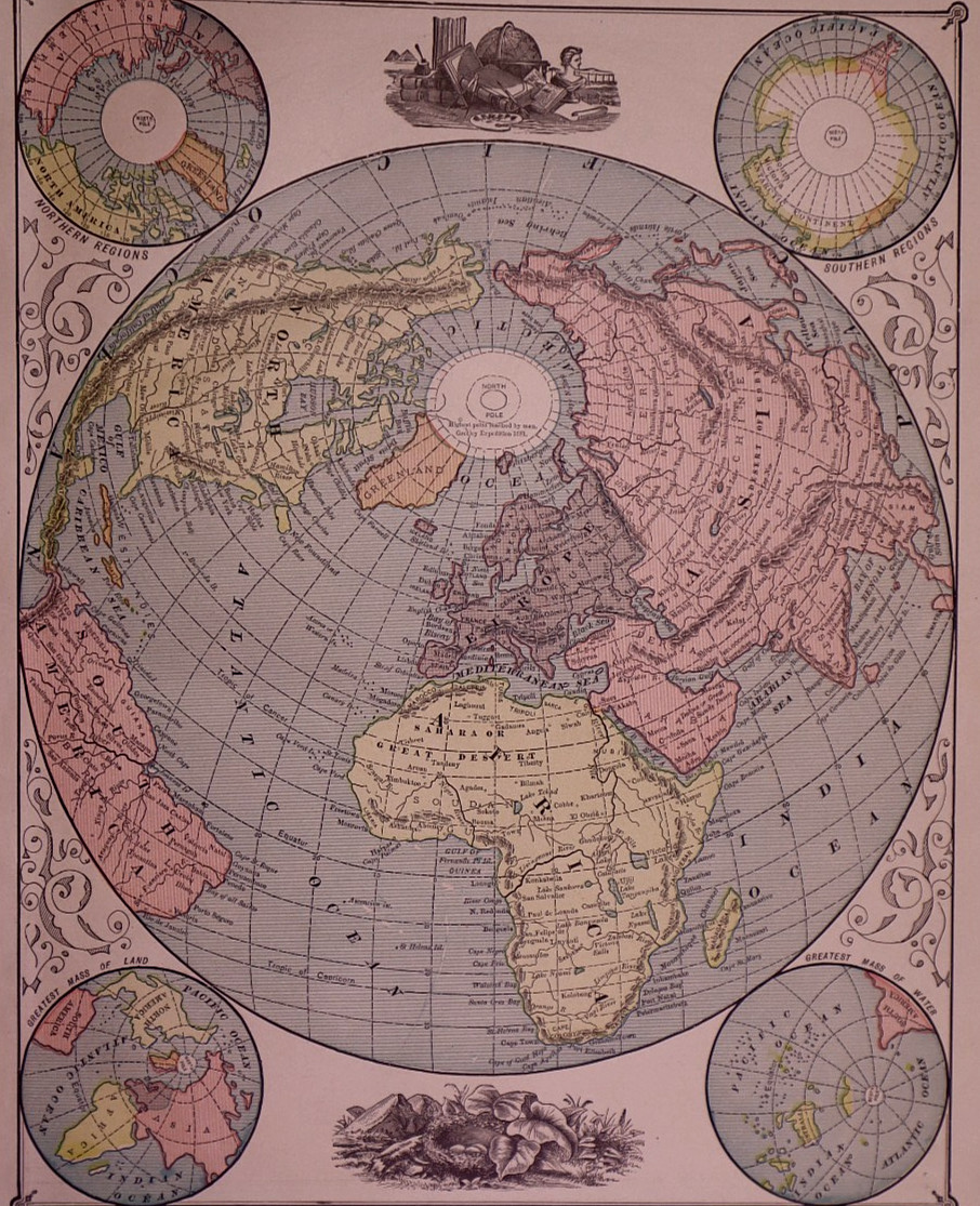 Antique 1888 Map ~ The Antique 1888 Map ~ The