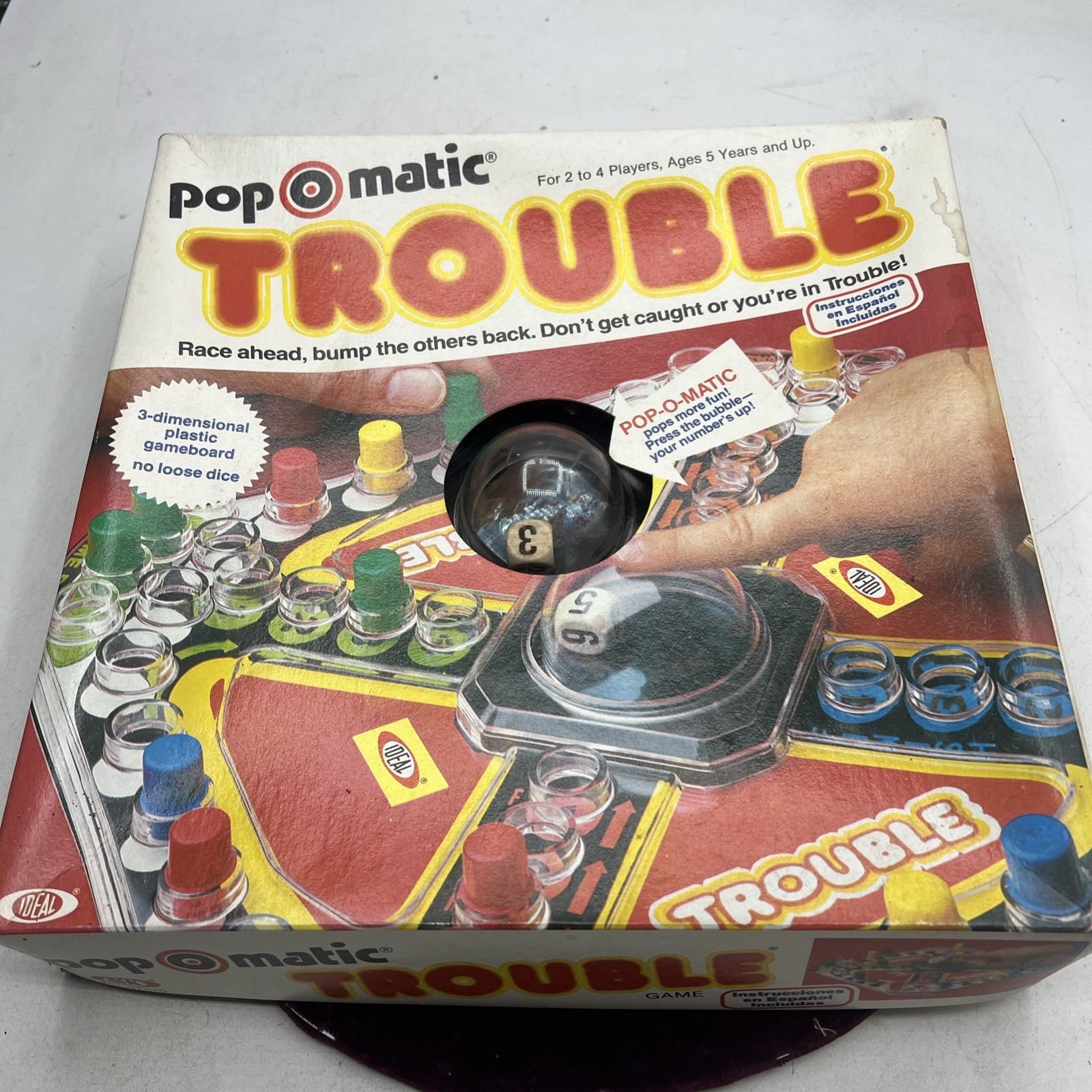 Vintage Gabriel Pop-O-Matic Trouble Game Classic #7310, COMPLETE 1977 Ideal Vintage Gabriel Pop-O-Matic Trouble Game Classic #7310, COMPLETE 1977 Ideal