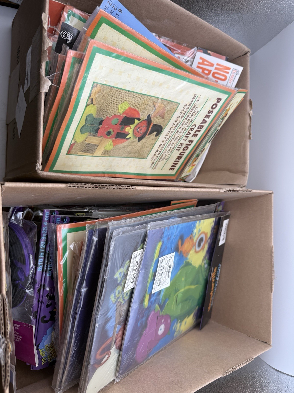 Large Bulk Vintage Lot of Halloween Two Boxes Full Crafting Toys Collectable New Large Bulk Vintage Lot of Halloween Two Boxes Full Crafting Toys Collectable New